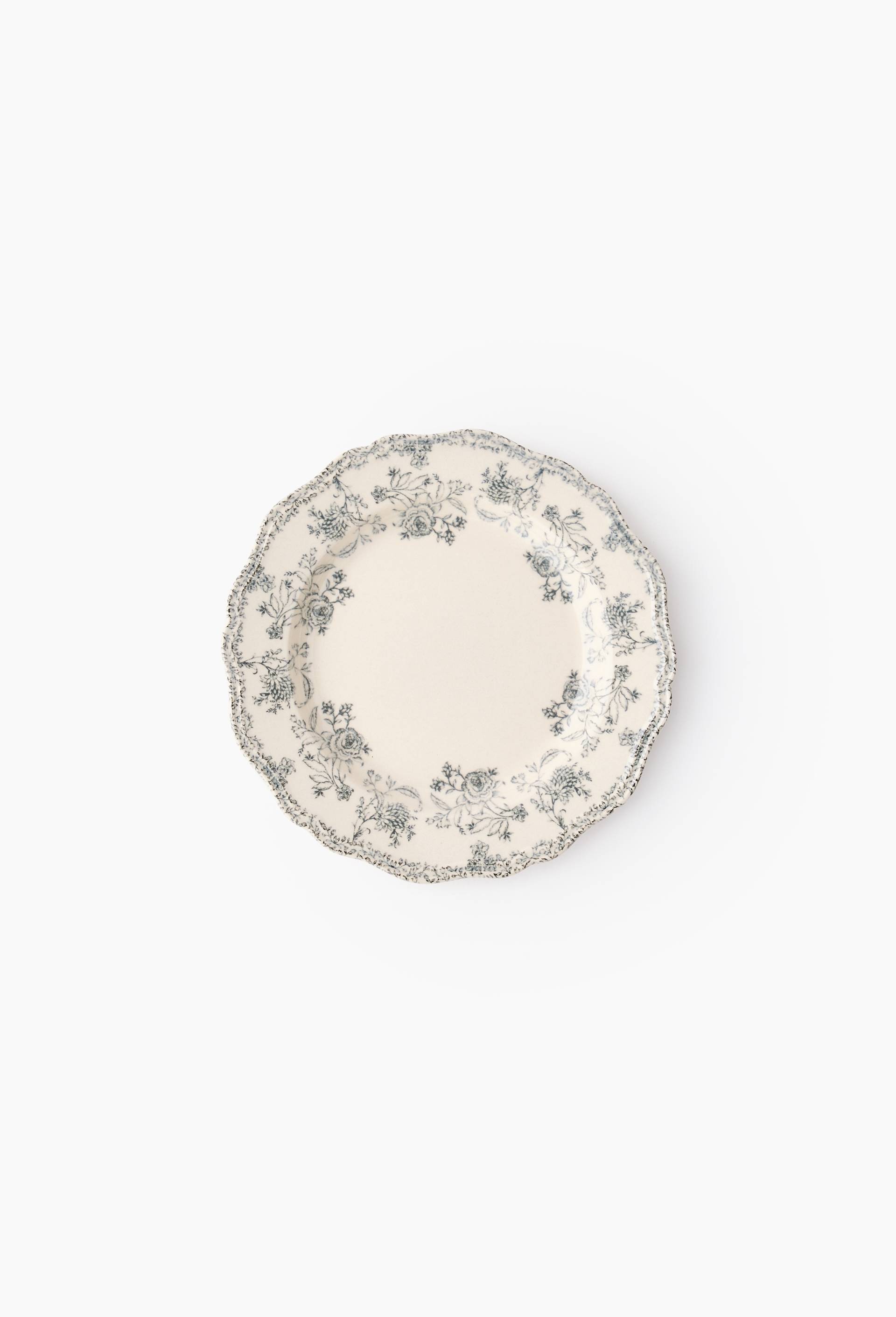 Assiette &agrave; dessert, finition imprim&eacute;e, 21cm, Ecru, large image number 0