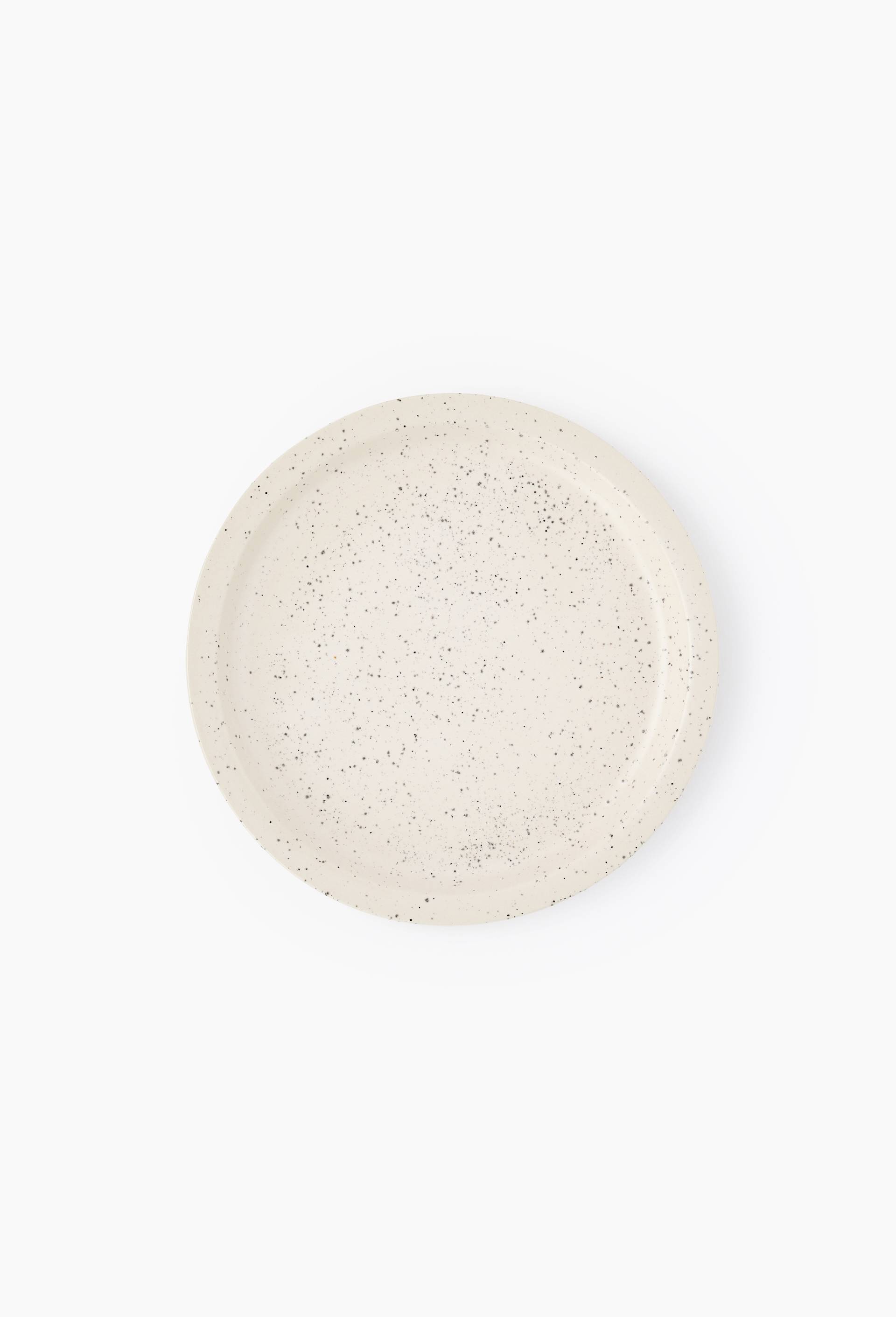 Assiette &agrave; dessert, finition mouchet&eacute;e, 20cm, Ecru, large image number 0