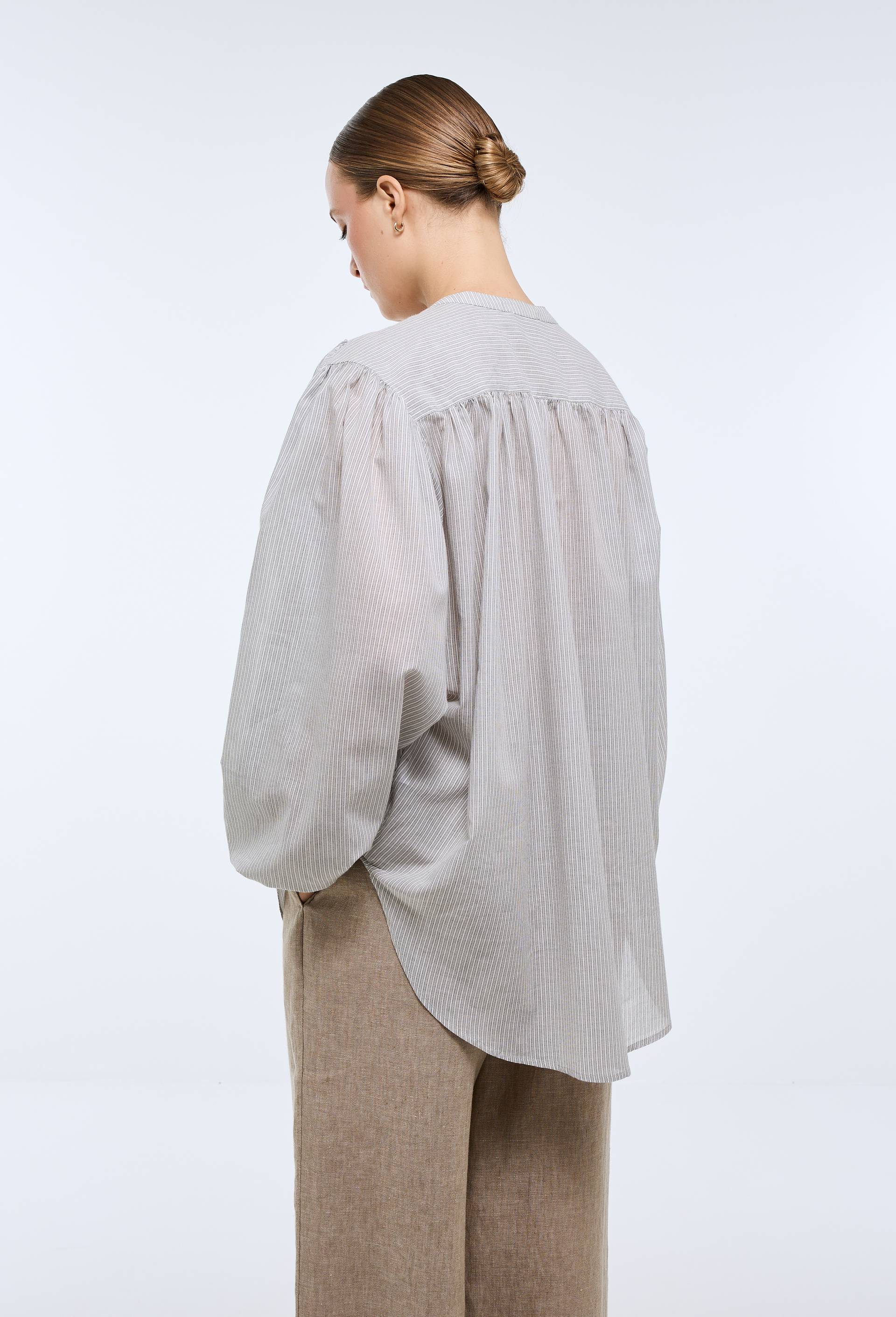 Blouse manches trois quarts en coton BIO GOTS, Bleu clair, large image number 1.0