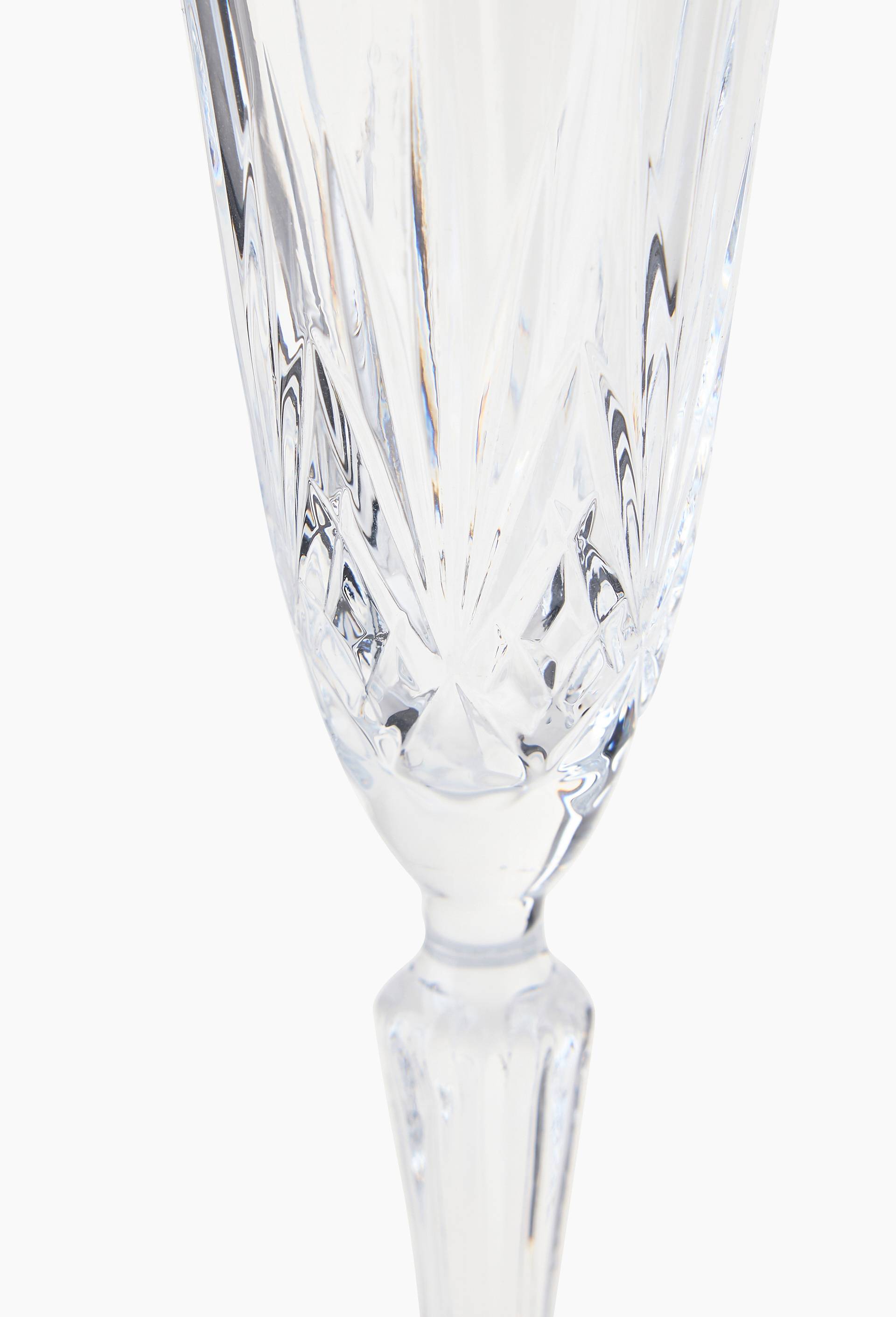 Flute &agrave; champagne, finition grav&eacute;e, 14cl, Transparent, large image number 1