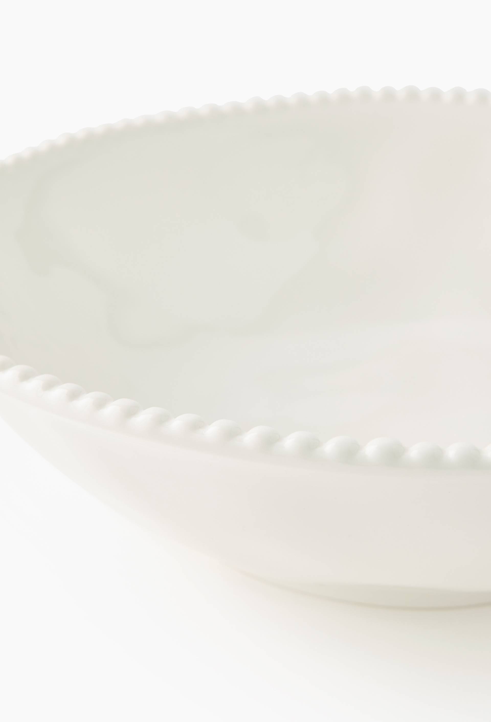 Saladier finition perl&eacute;e, 28cm, Blanc, large image number 1