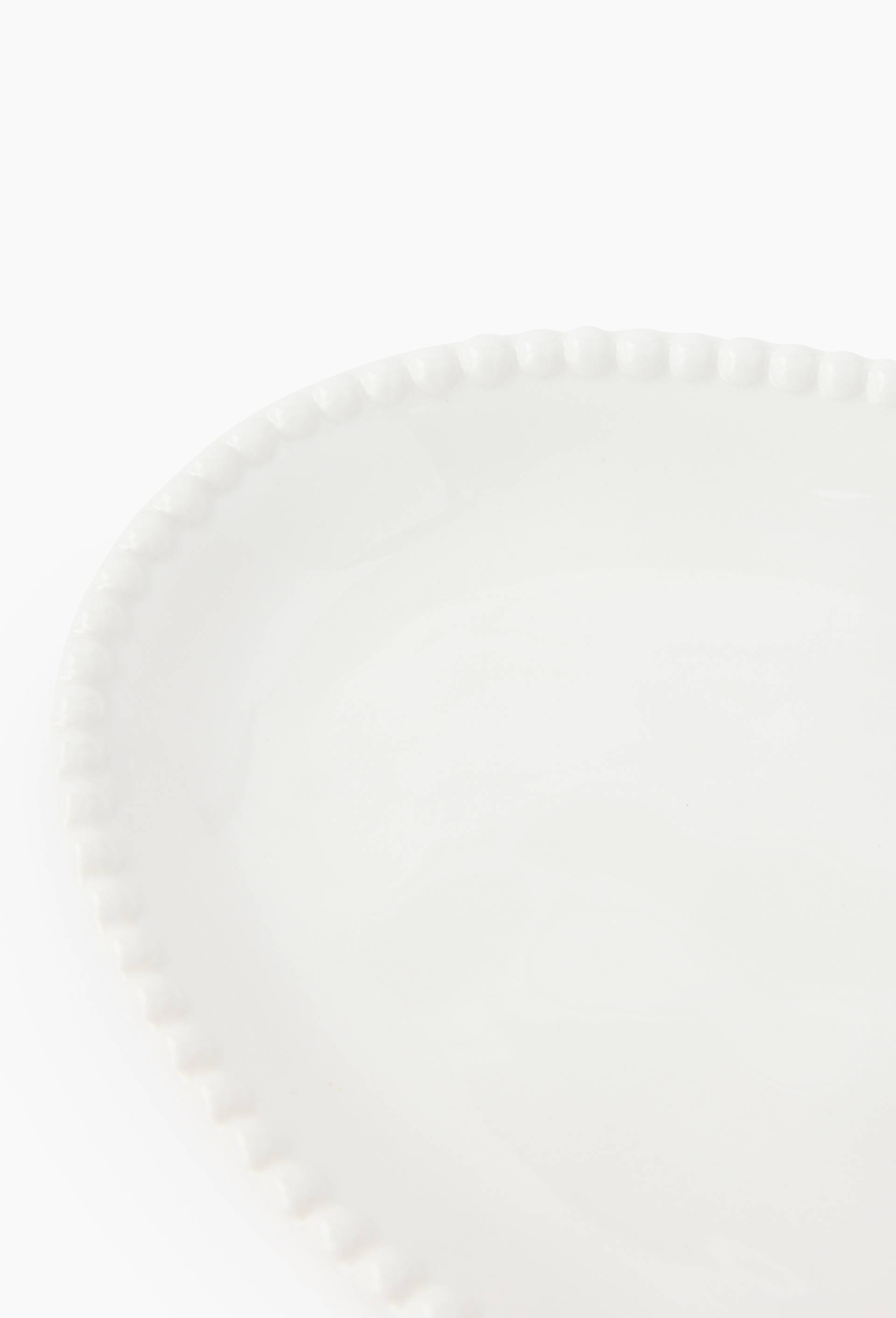 Plat ovale finition perl&eacute;e, 22cm, Blanc, large image number 1.0