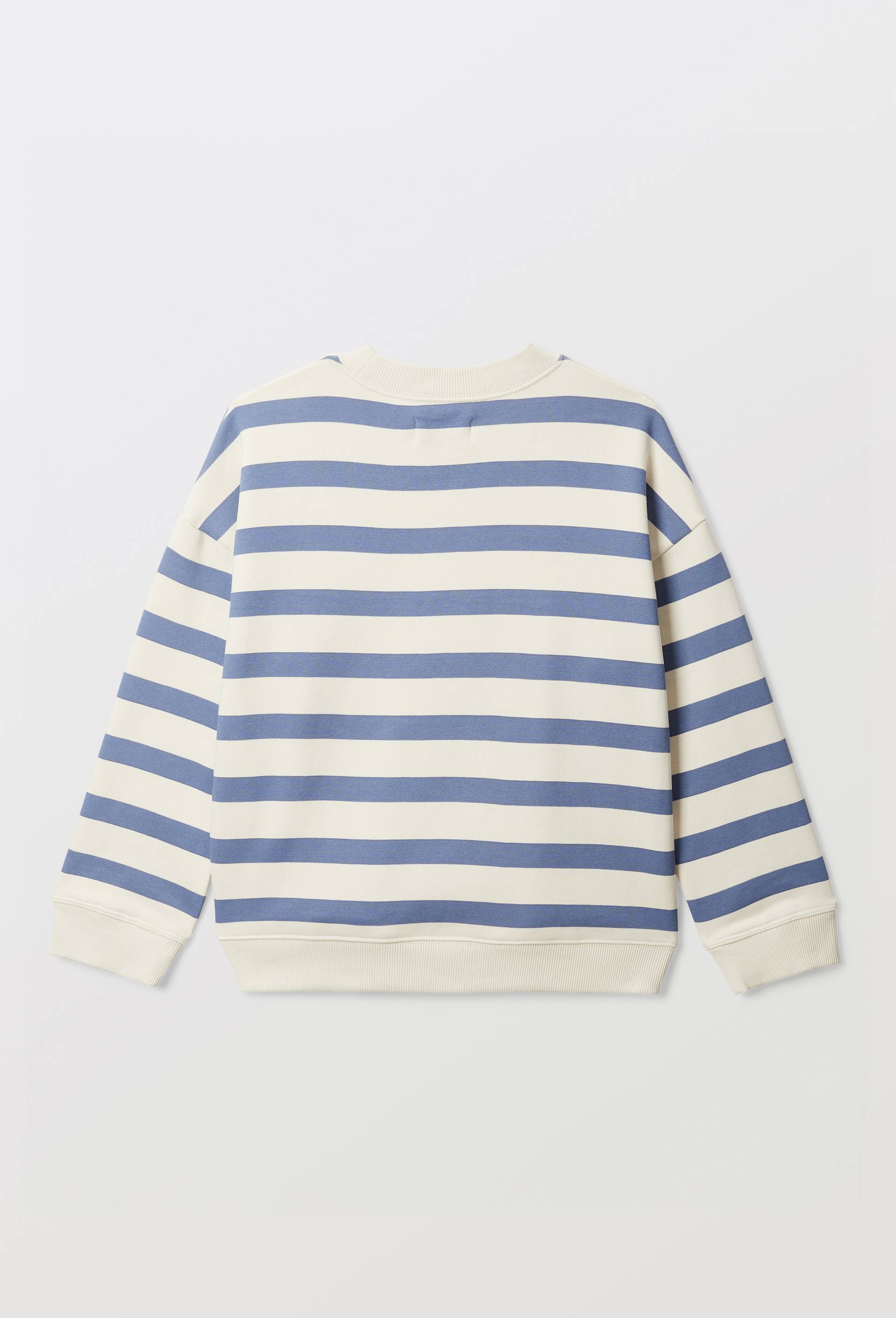 Sweat imprim&eacute; en coton BIO GOTS, Bleu, large image number 2.0