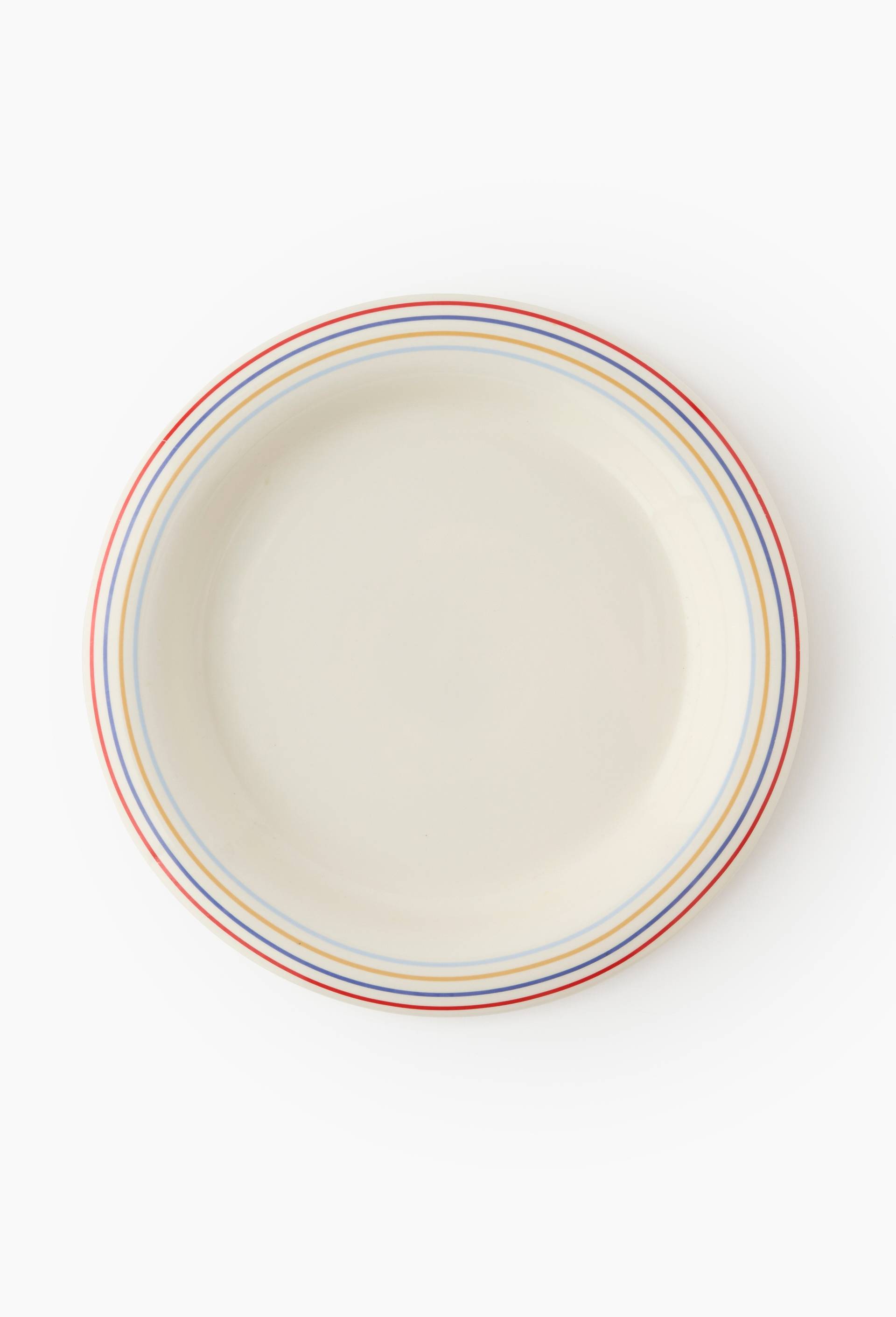 Assiette plate finition liser&eacute;, 27cm, Rouge, large image number 0