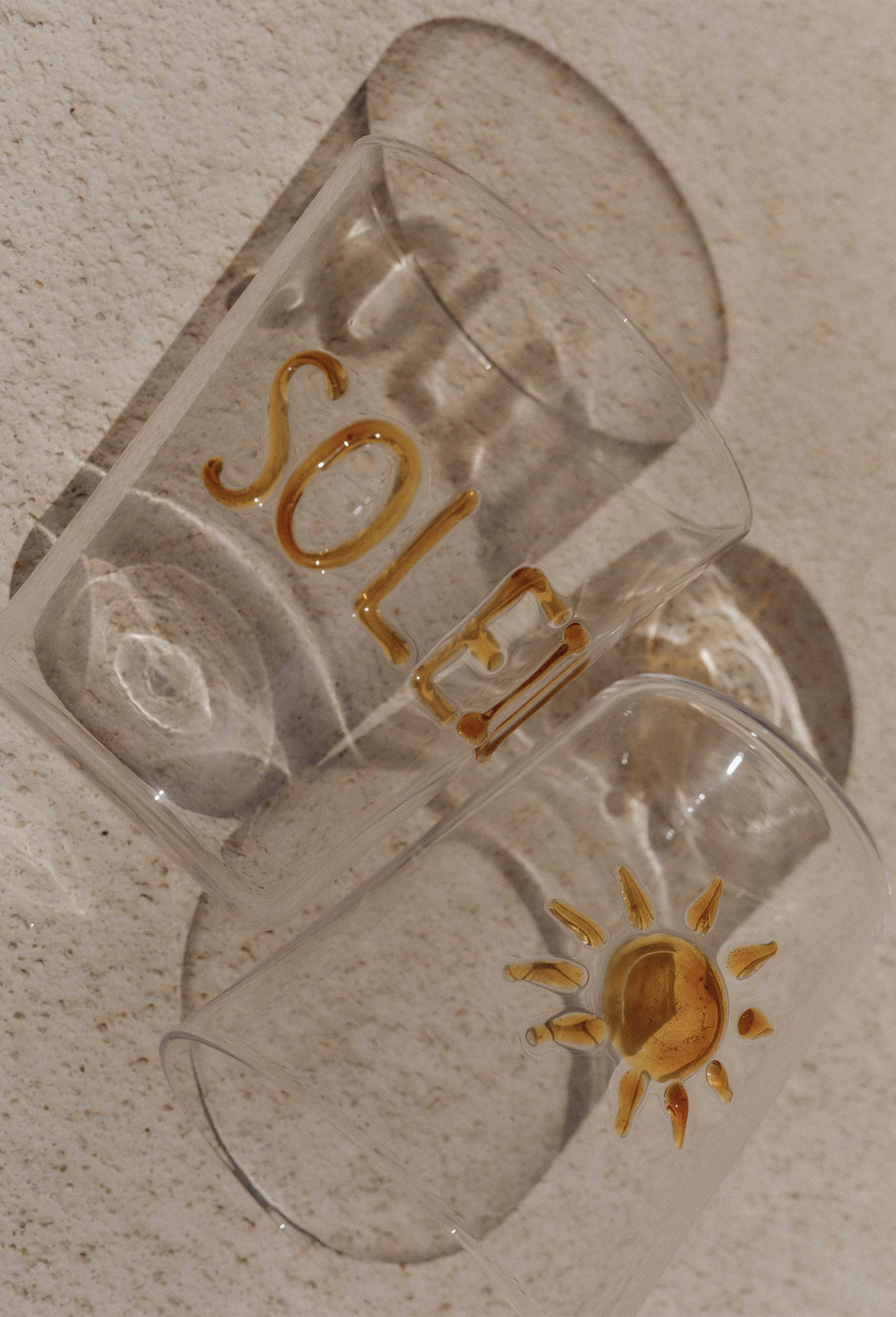 Verre &agrave; eau finition fantaisie, 40cl, Transparent, large image number 0
