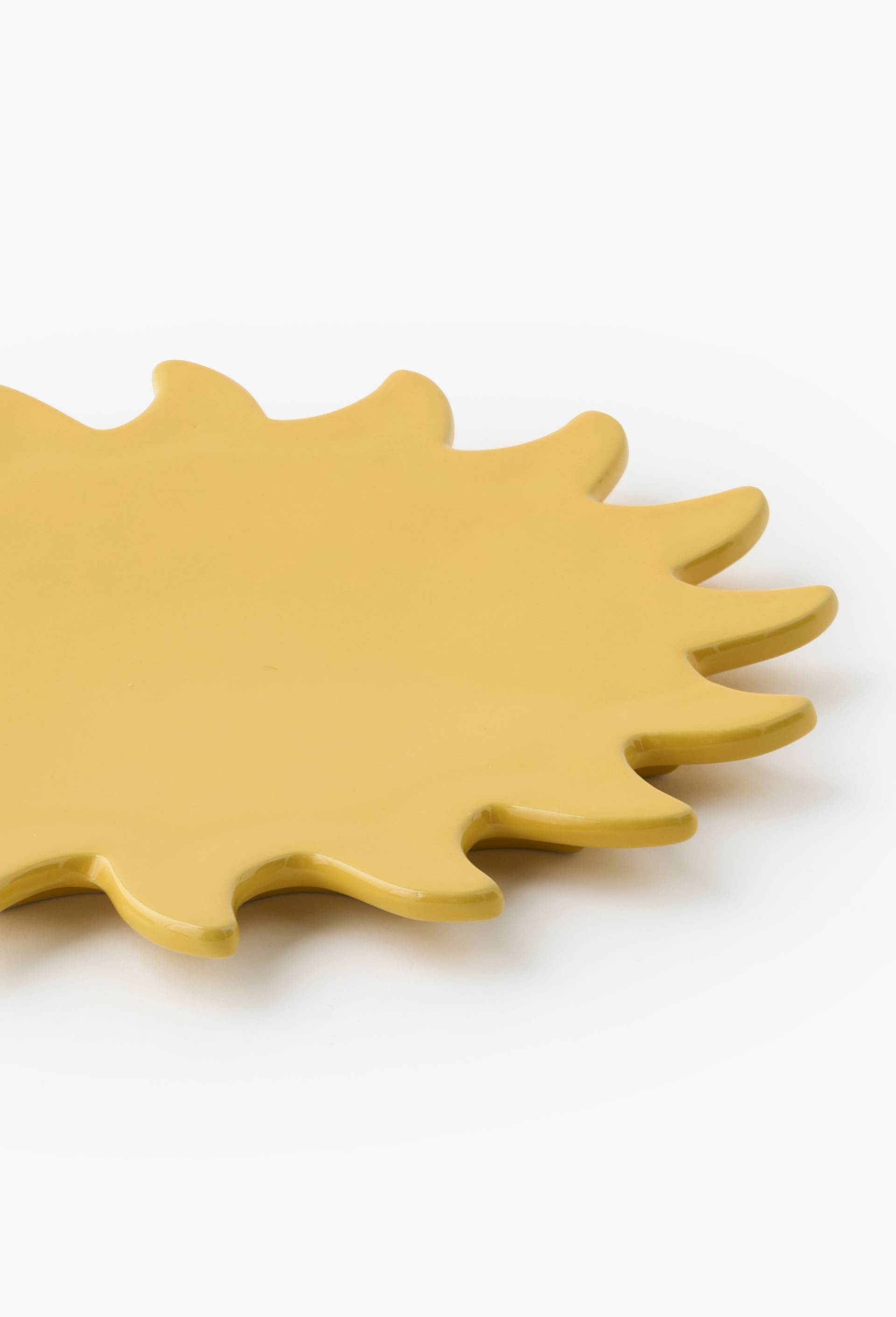 Dessous de plat, 20cm, en c&eacute;ramique, Jaune, large image number 2.0