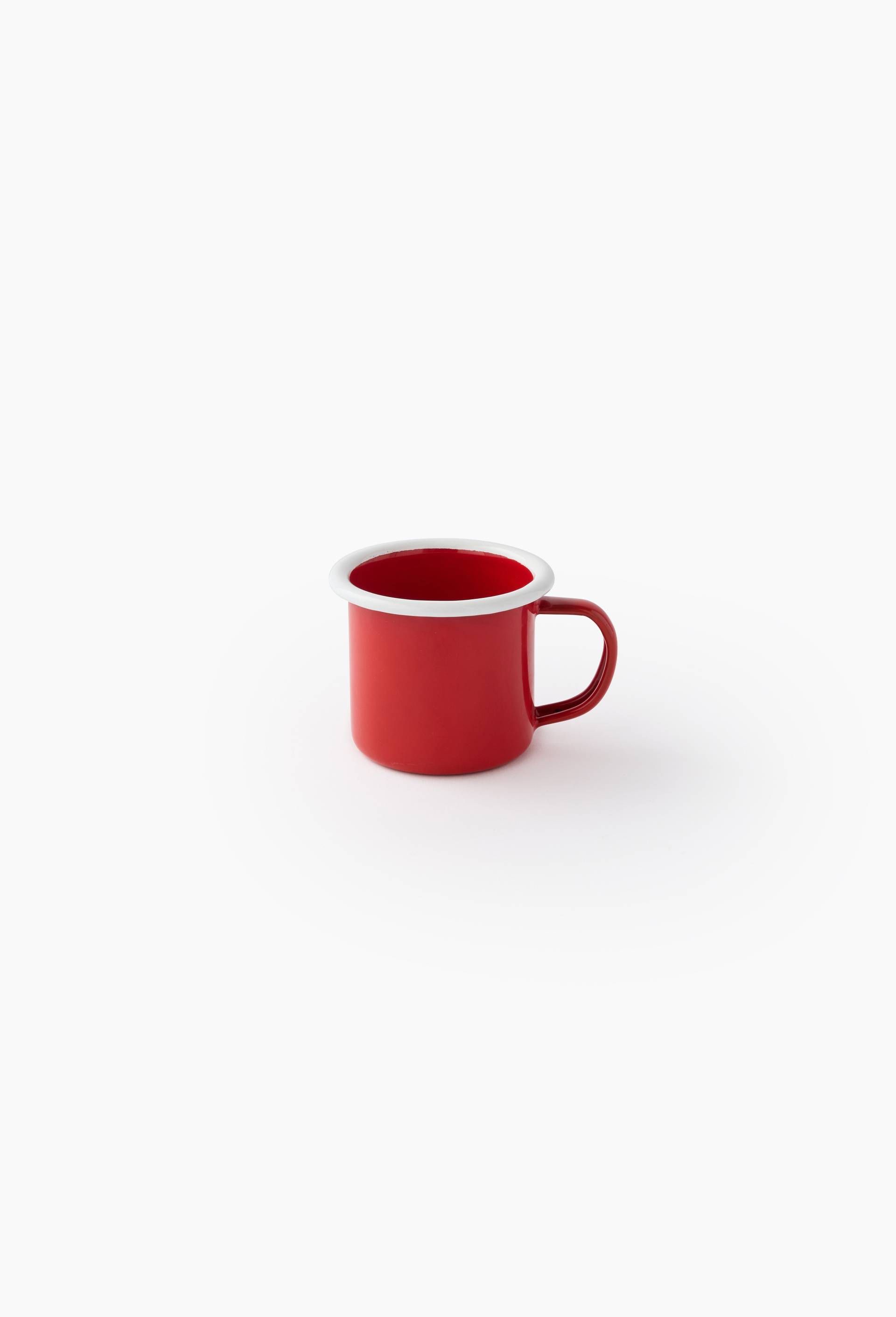 Tasse finition m&eacute;tal &eacute;maill&eacute;, 19cl, Rouge, swatch image