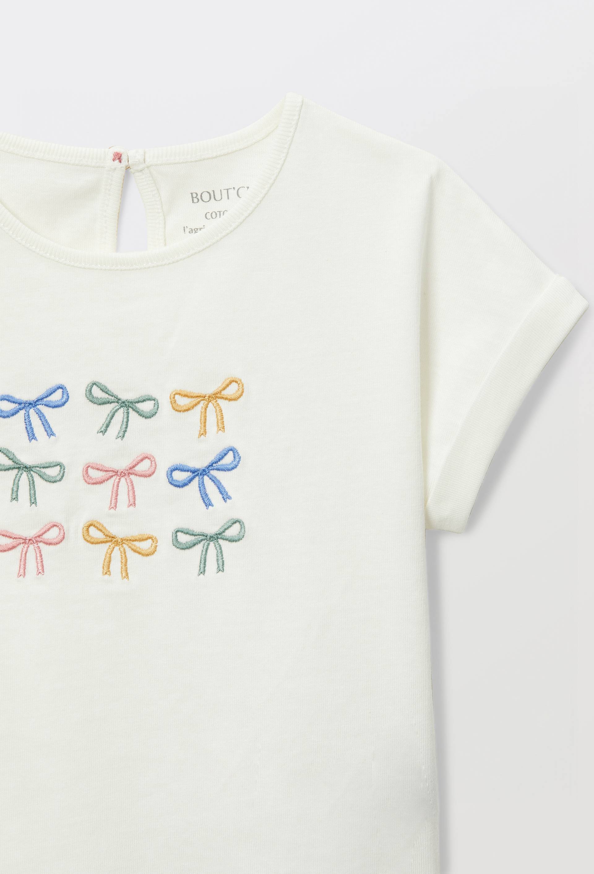 T-shirt manches courtes imprim&eacute; en coton BIO GOTS, Beige clair, large image number 3.0