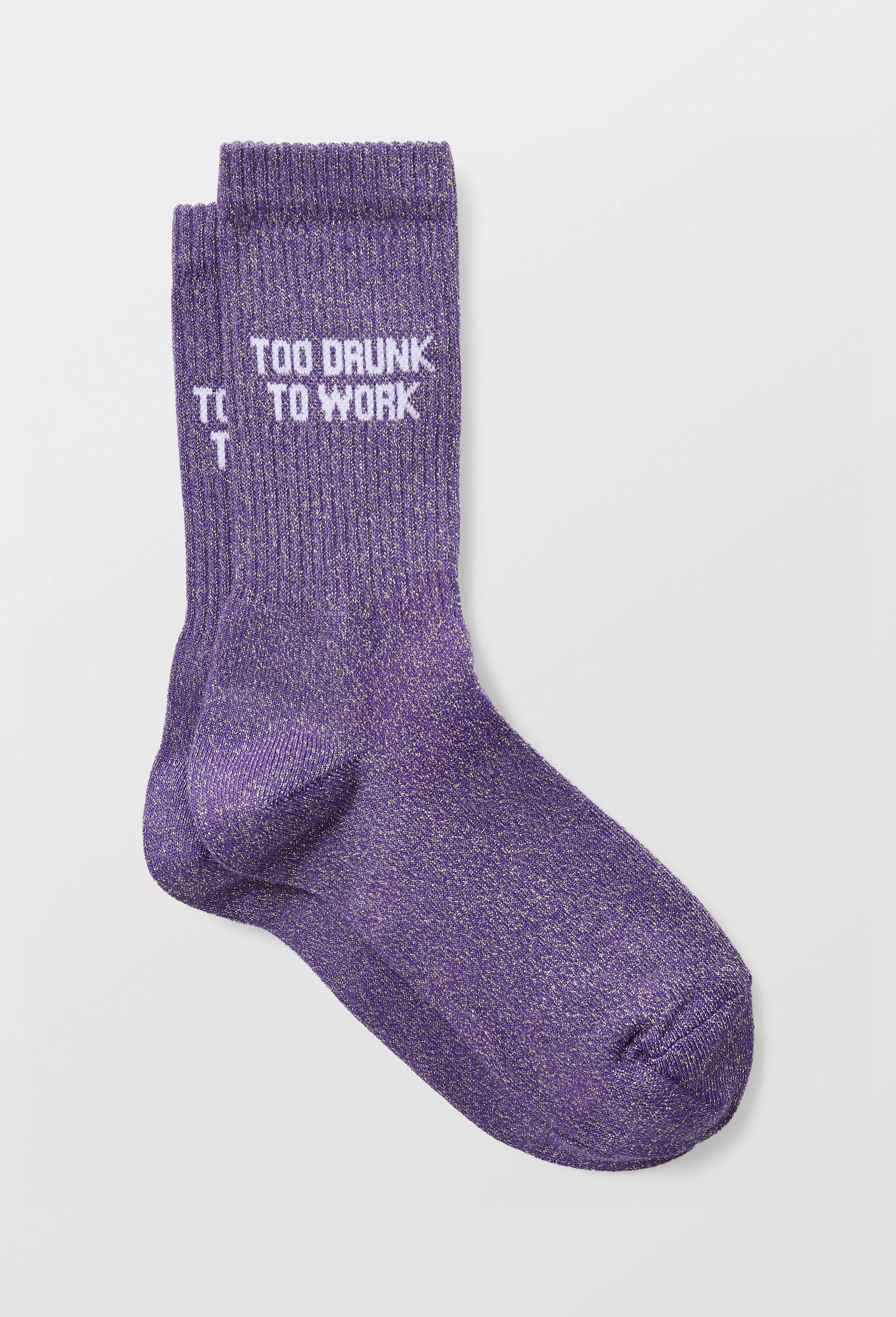 Paire de chaussettes &agrave; message FELICIE AUSSI, Violet, large image number 0.0