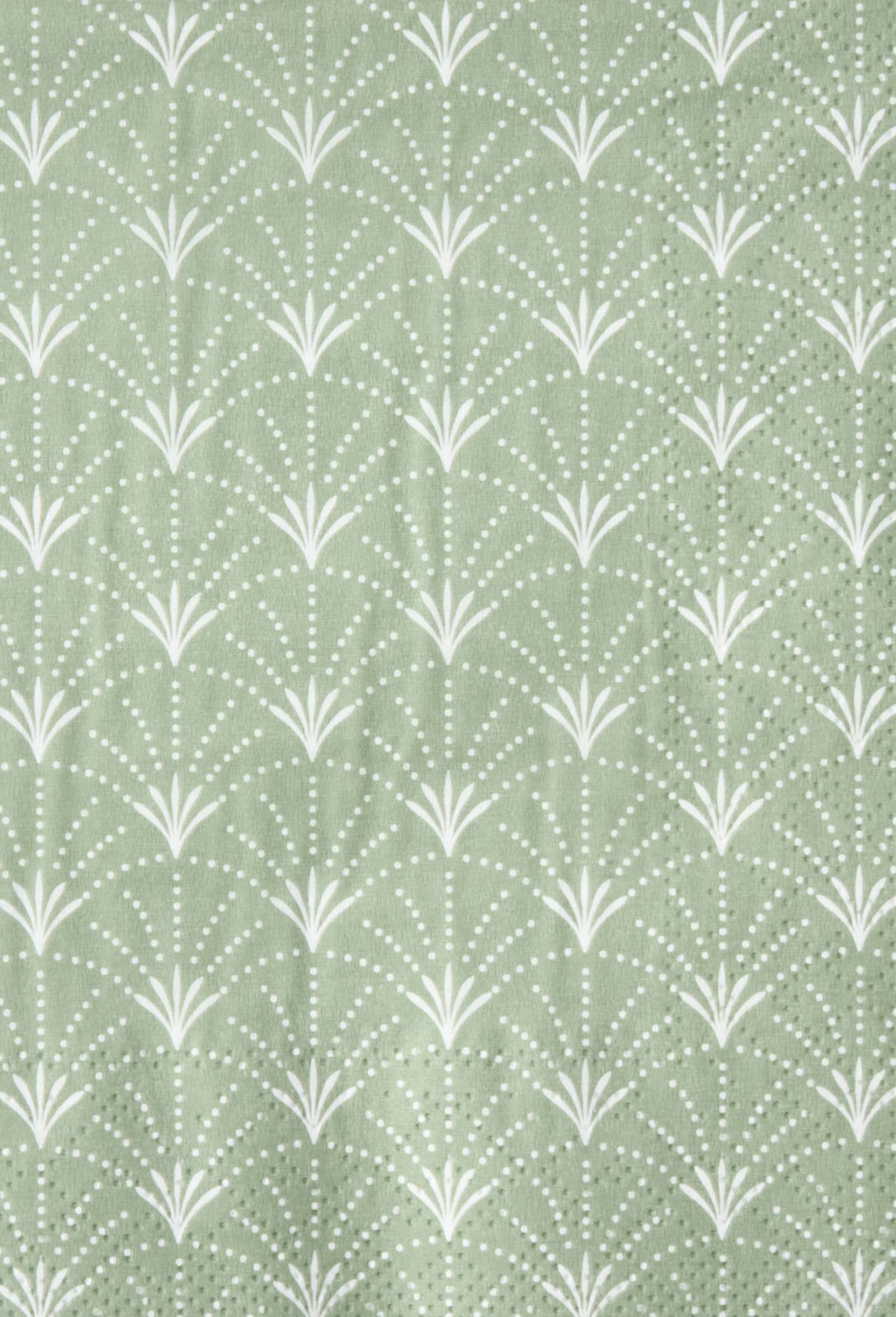 20 serviettes en papier 33x33cm,  imprim&eacute; g&eacute;om&eacute;trique, Vert clair, large image number 1.0