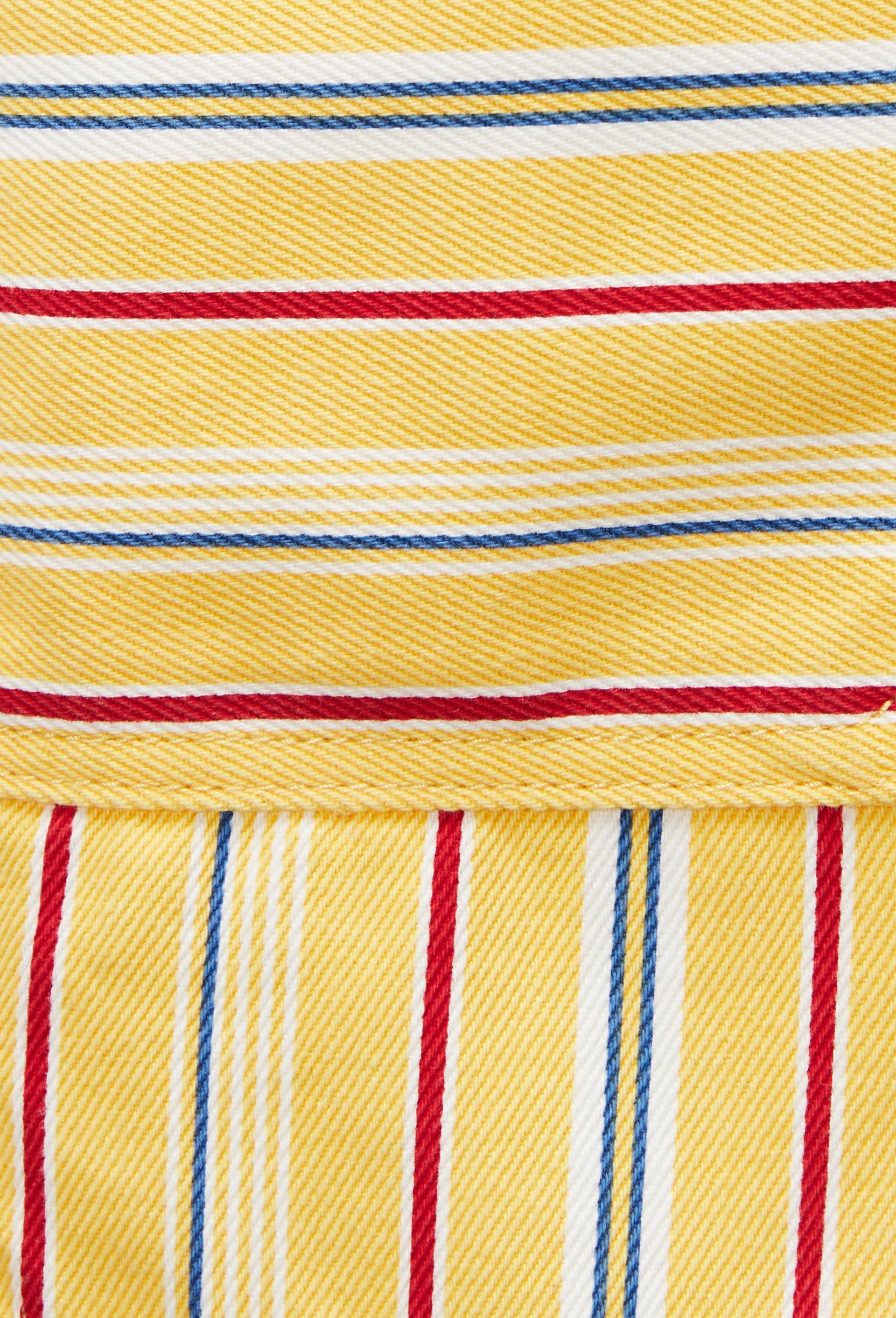 Short en twill ray&eacute;, Jaune, large image number 4