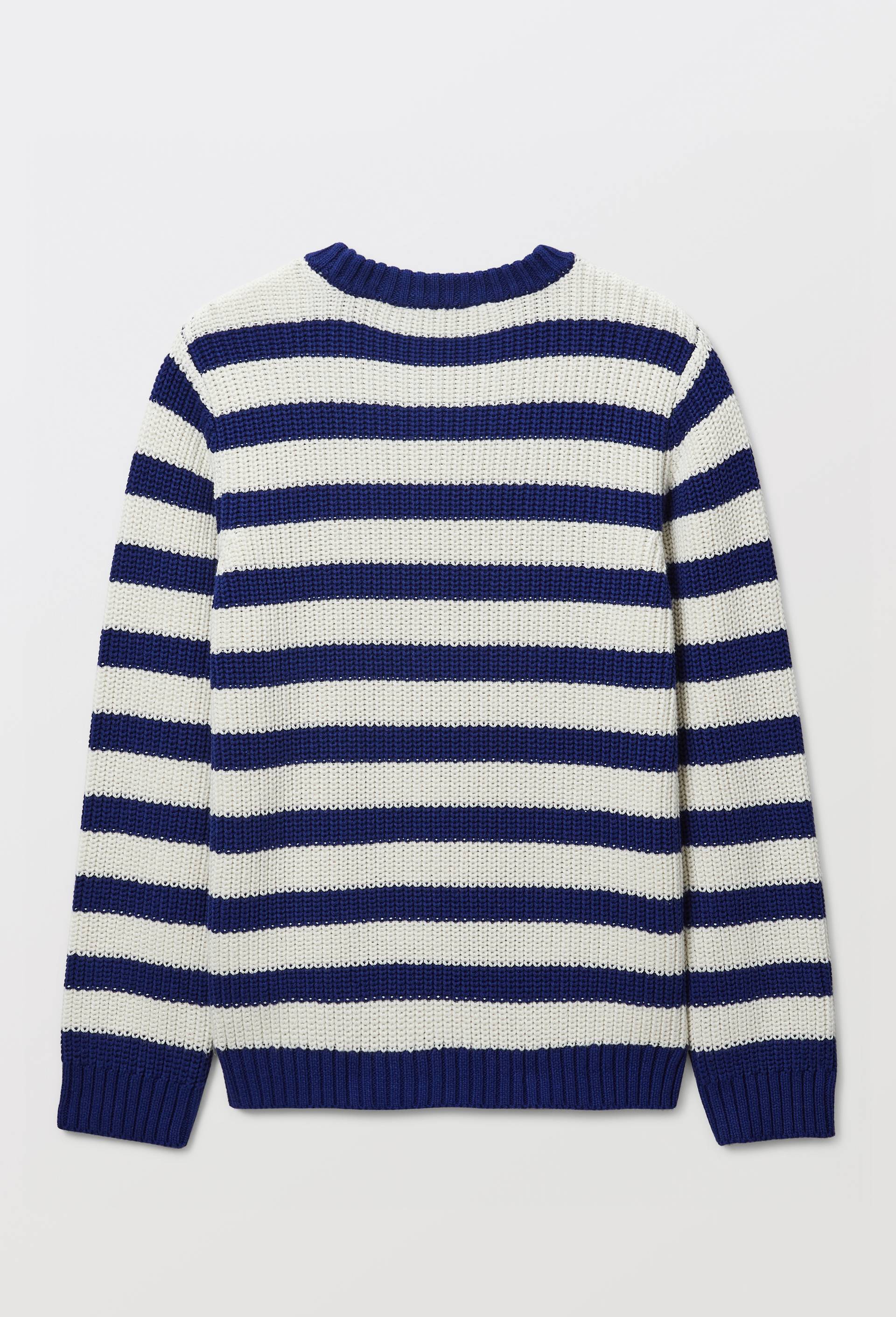 Pull maille avec patch en coton, Bleu fonc&eacute;, large image number 2.0