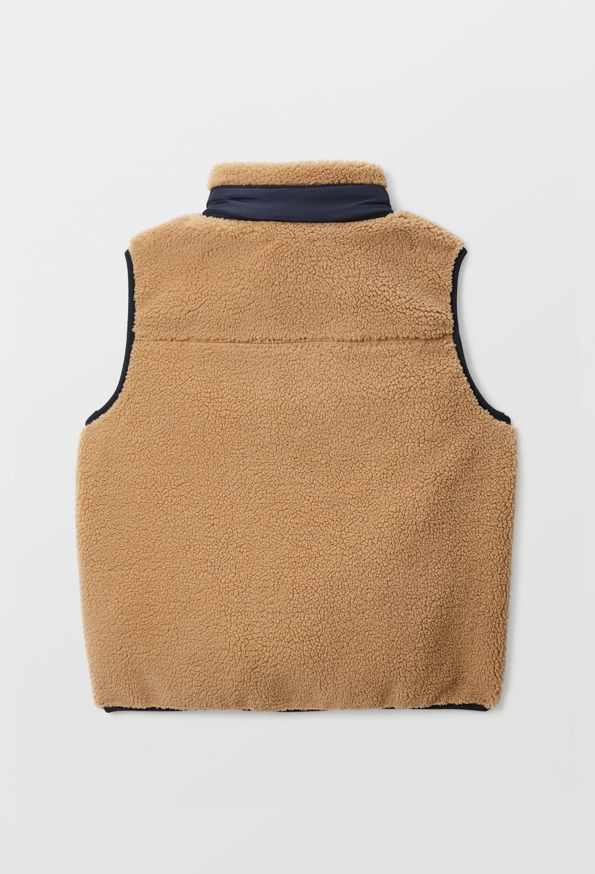 Veste sans manches uni en sherpa, Beige, large image number 2.0