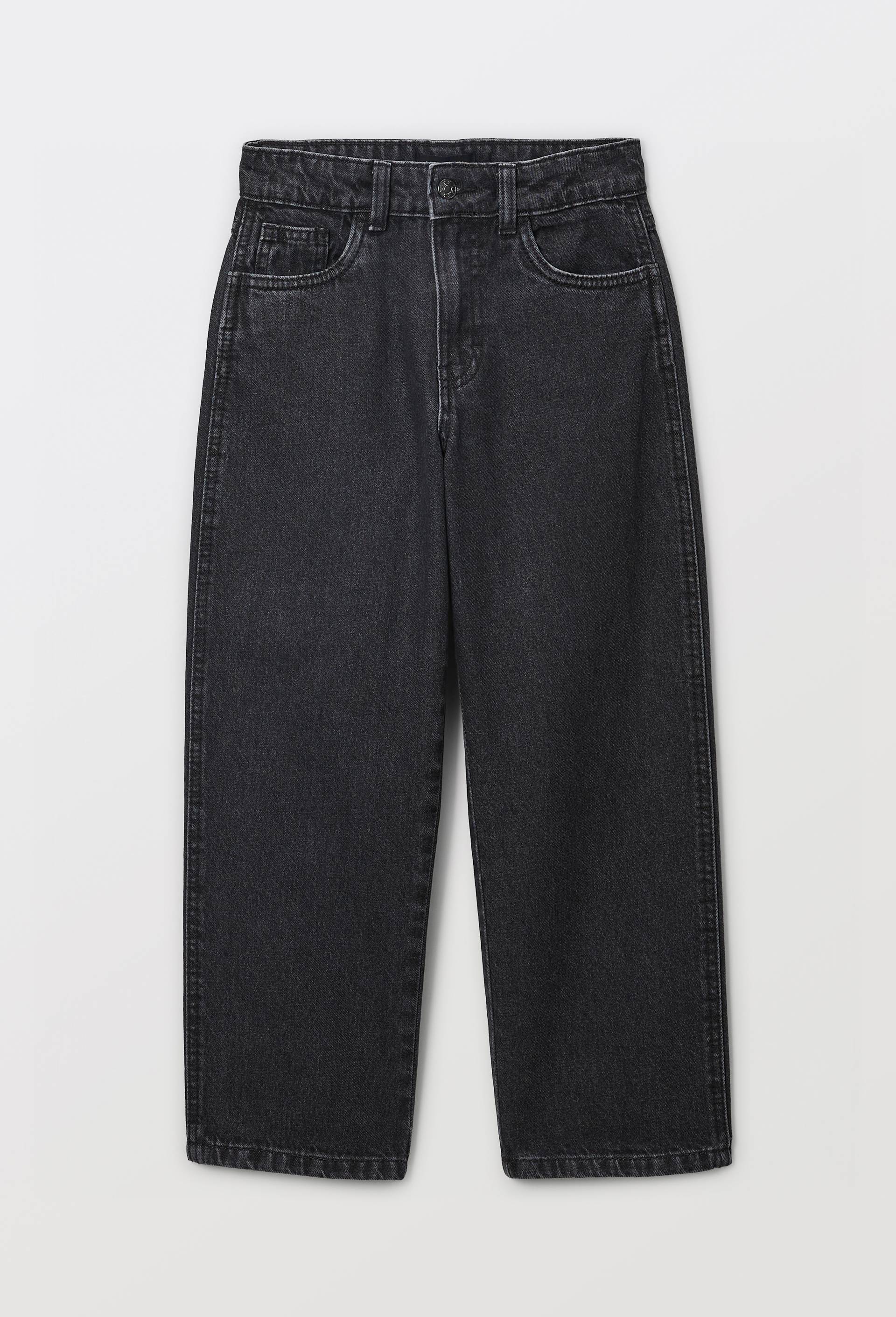 Jean droit contenant du coton, Gris fonc&eacute;, large image number 1