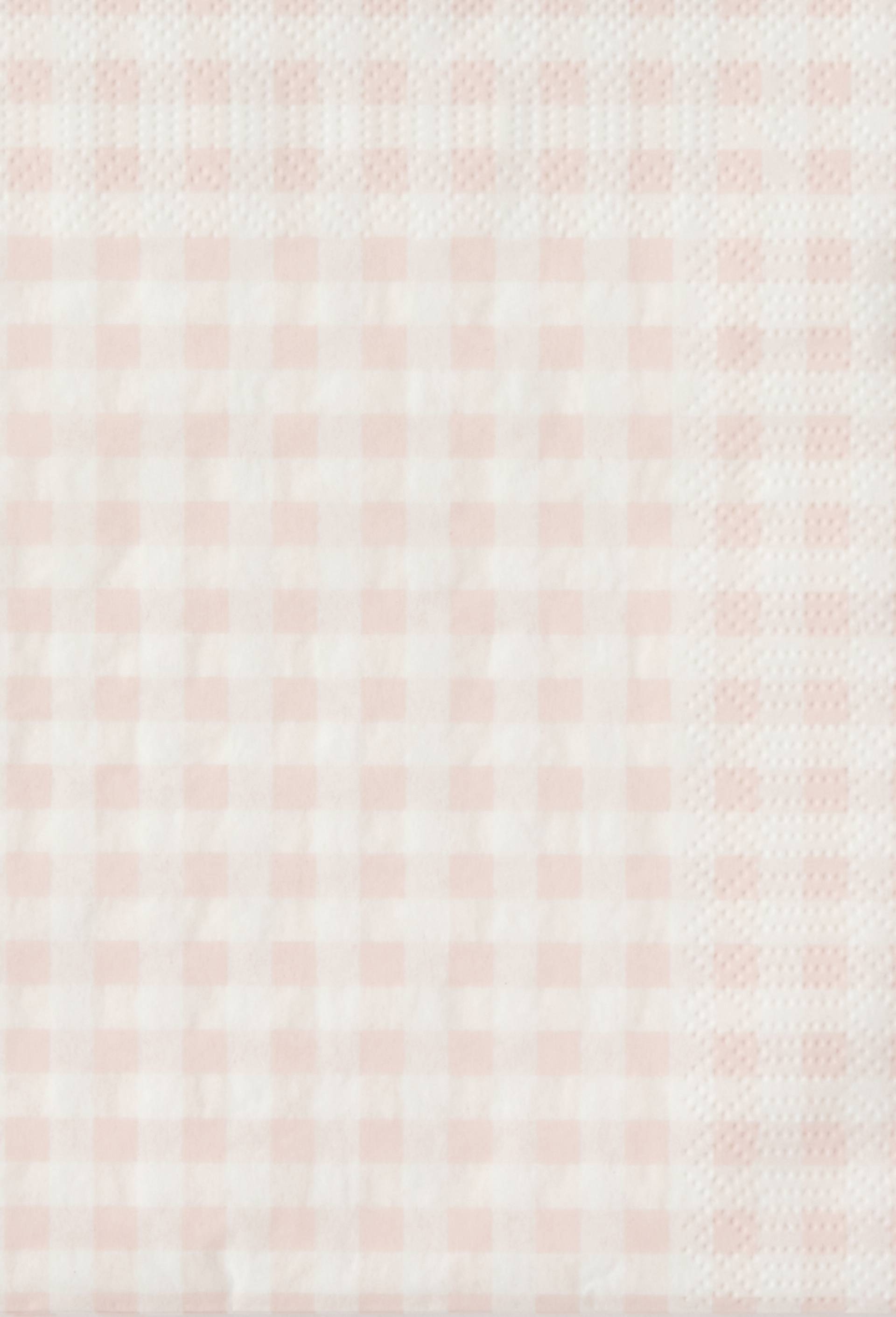 20 serviettes en papier vichy, 30x30cm, Rose clair, large image number 1