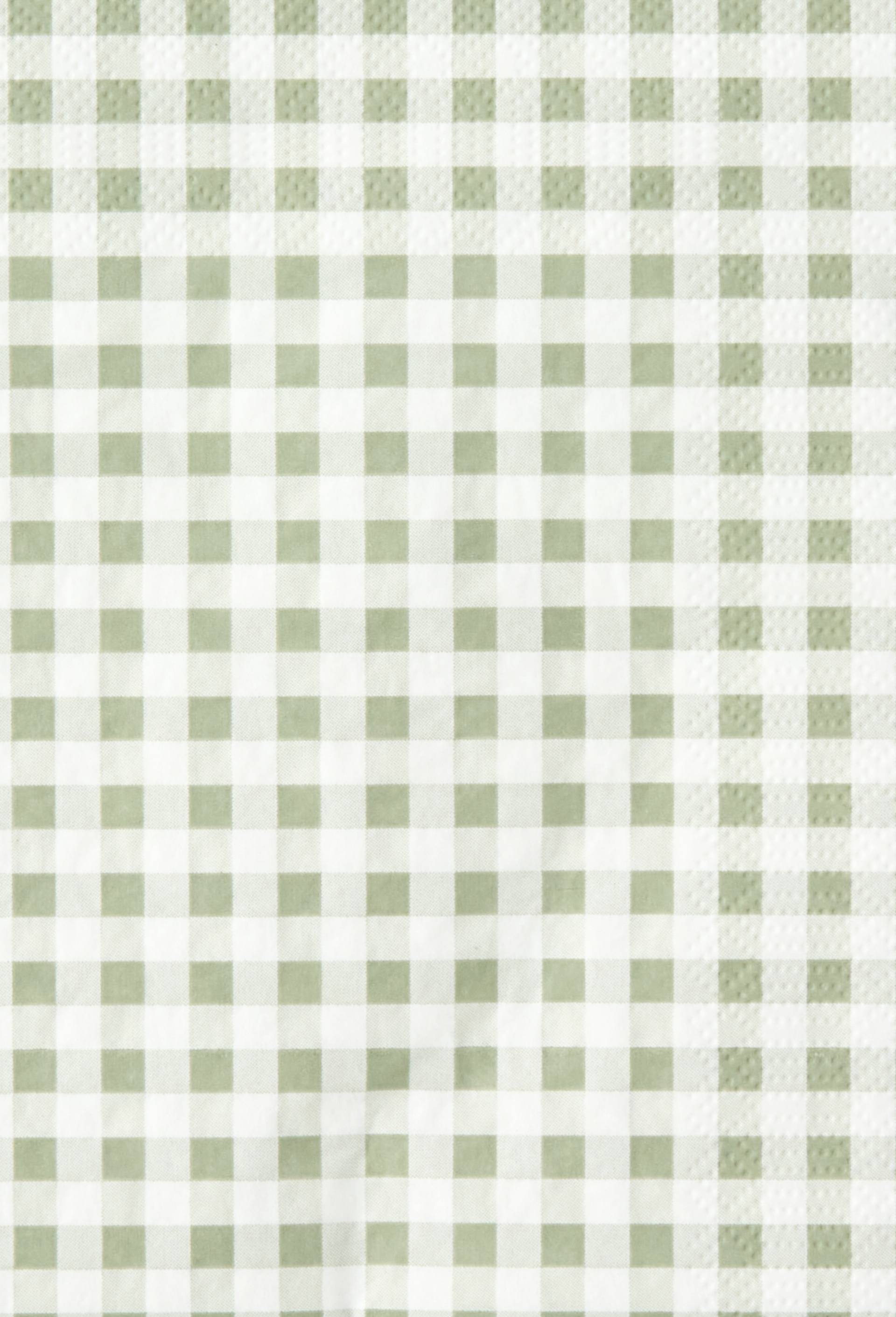 20 serviettes en papier vichy, 30x30cm, Vert clair, large image number 1