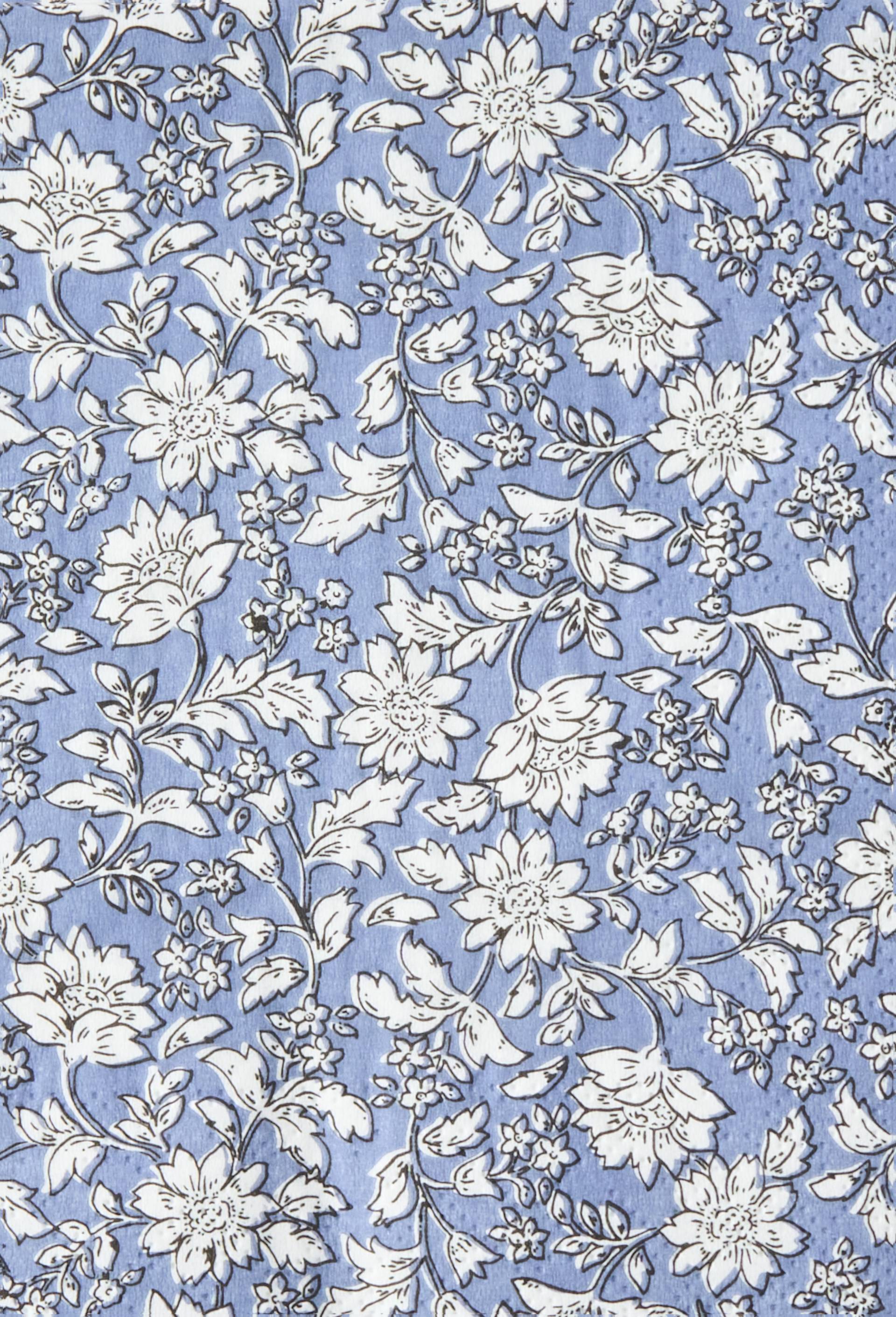 20 serviettes floral, 33x33cm, Bleu, large image number 1.0