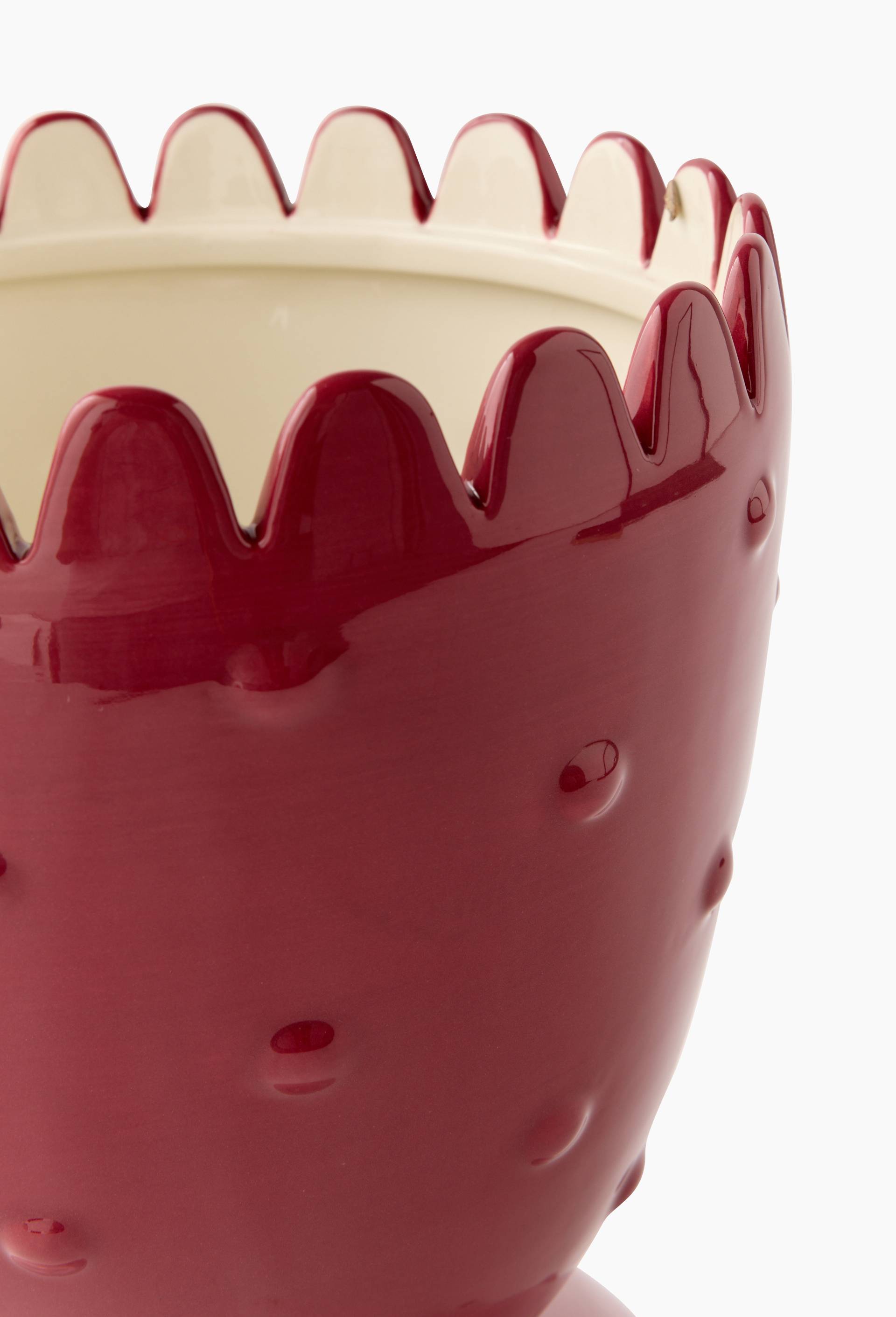 Cache-pot bicolore, 21x28cm, en c&eacute;ramique - MESTIZ x MONOPRIX, Rose, large image number 1