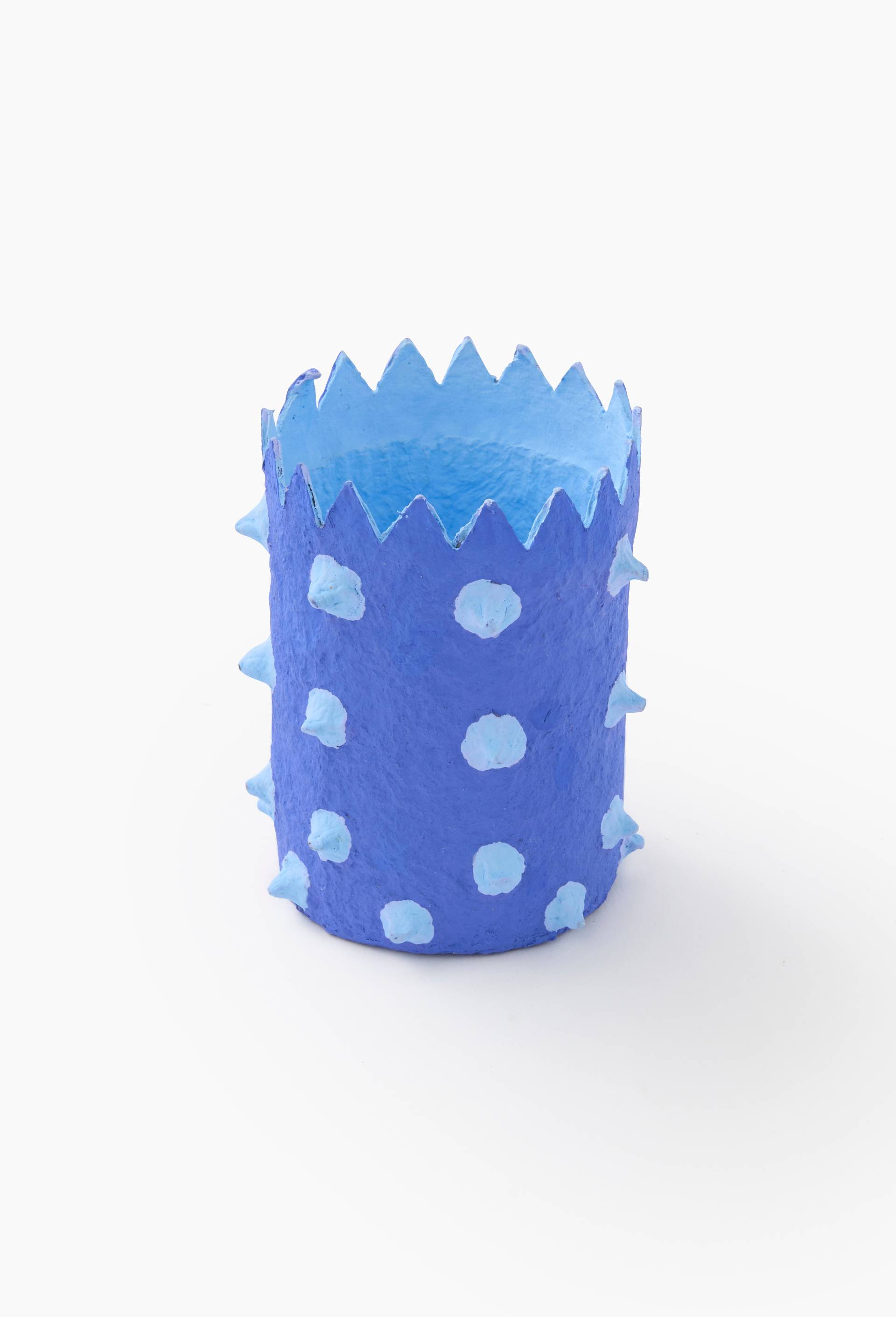 Pot &agrave; crayons en papier m&acirc;ch&eacute; - MESTIZ x MONOPRIX, Bleu, large image number 1