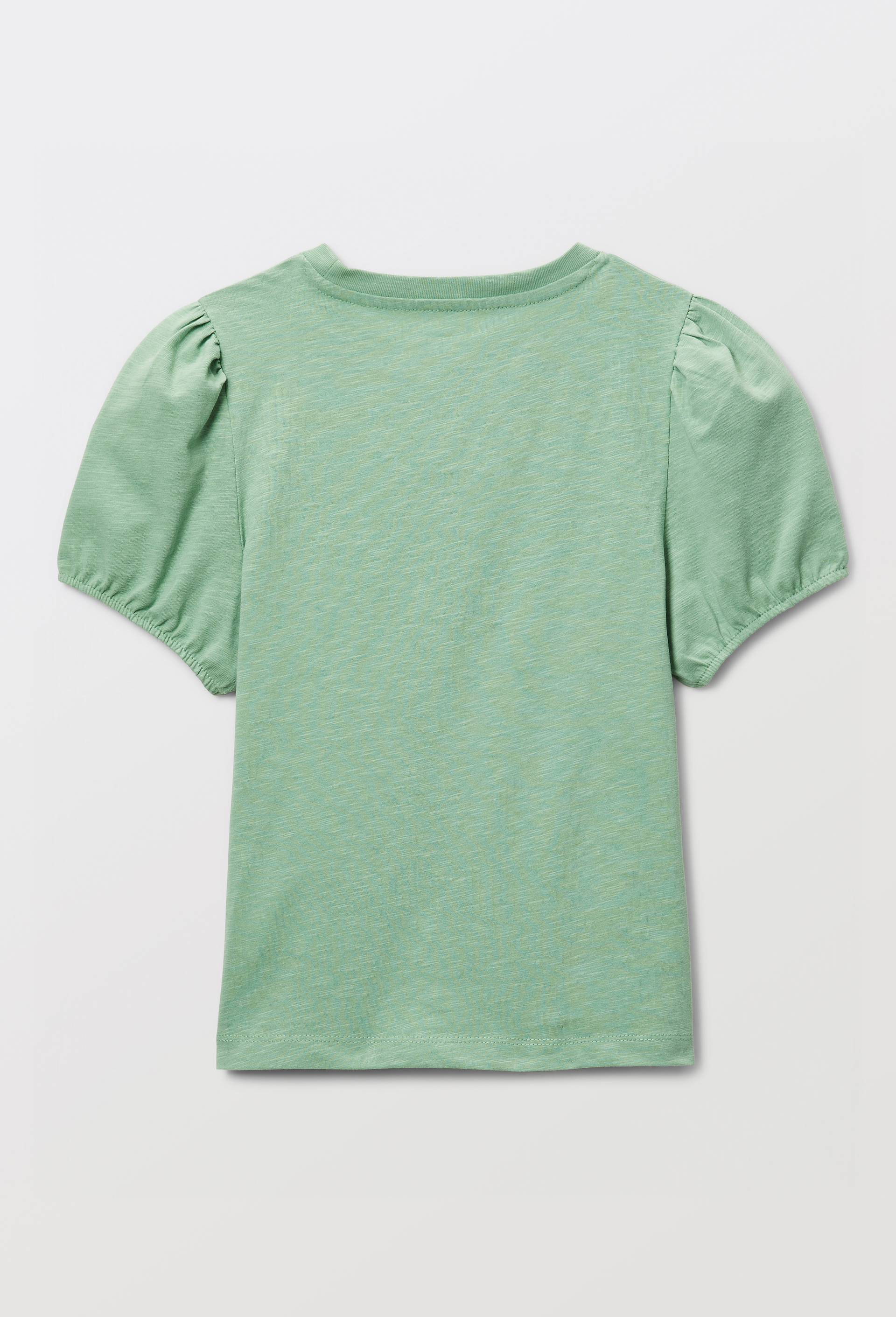 T-shirt manches courtes avec d&eacute;tail de broderie, Vert, large image number 2.0
