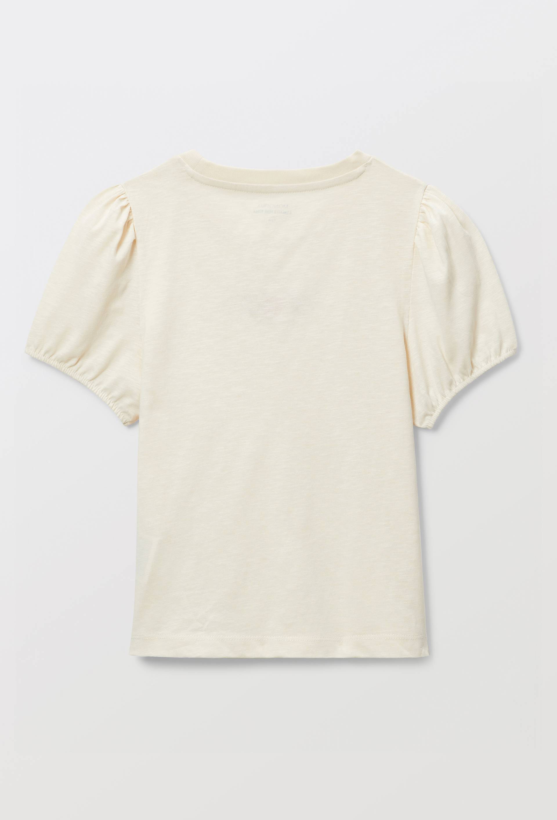 T-shirt manches courtes avec d&eacute;tail de broderie, Beige clair, large image number 2.0