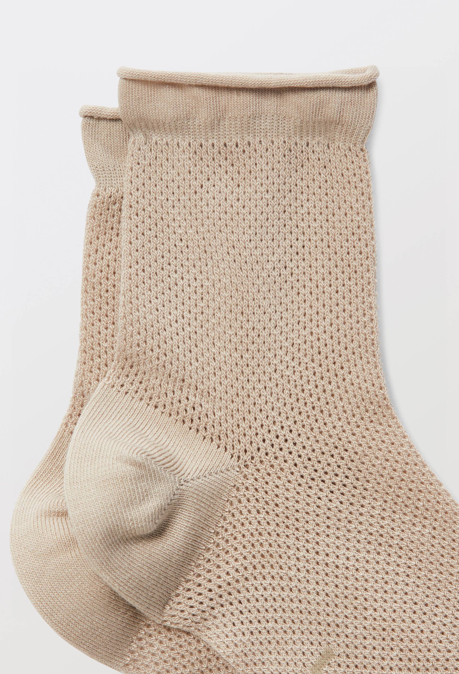 Paire de socquettes fantaisie Le Bourget, Beige, large image number 1