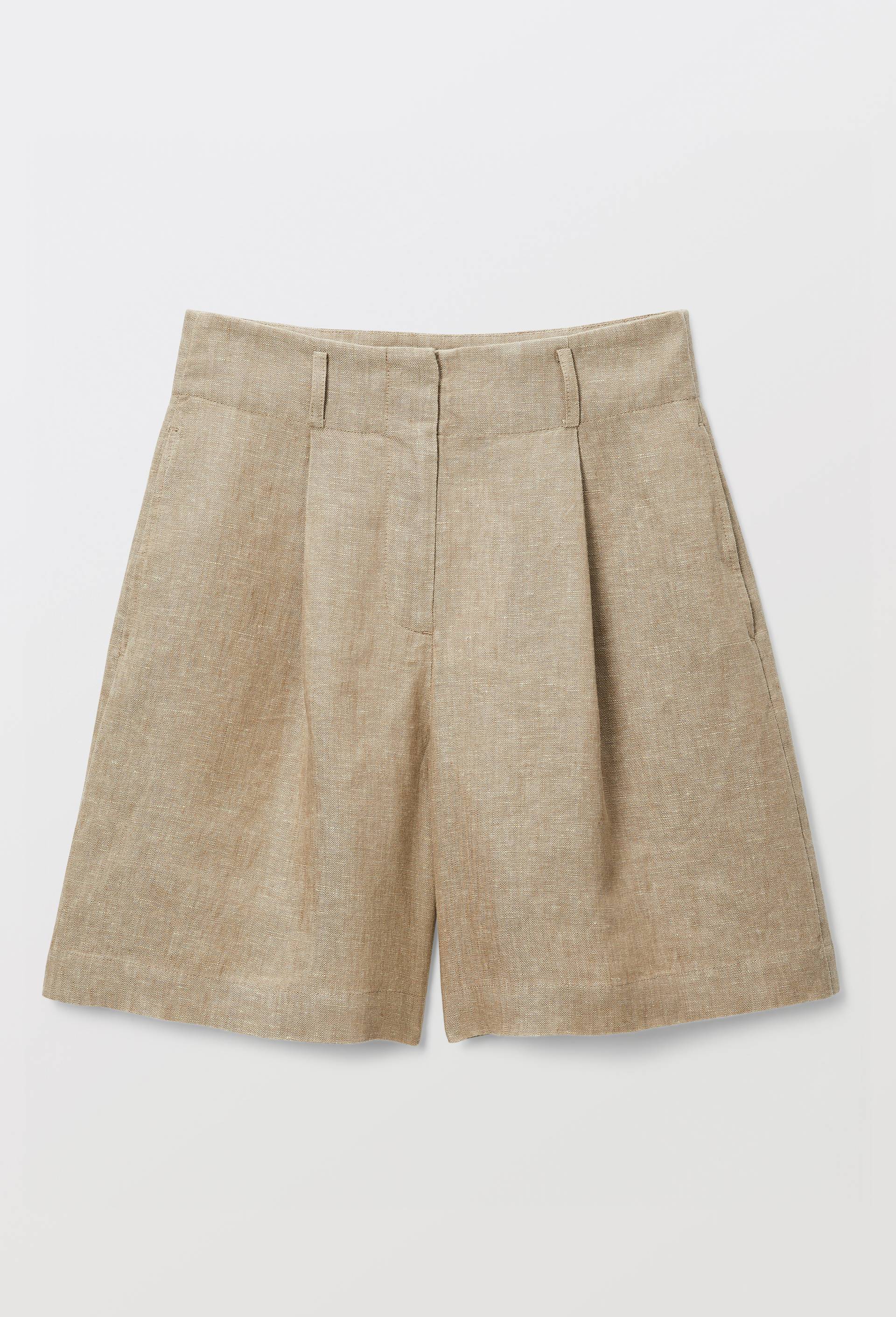 Bermuda en lin, Beige, large image number 3