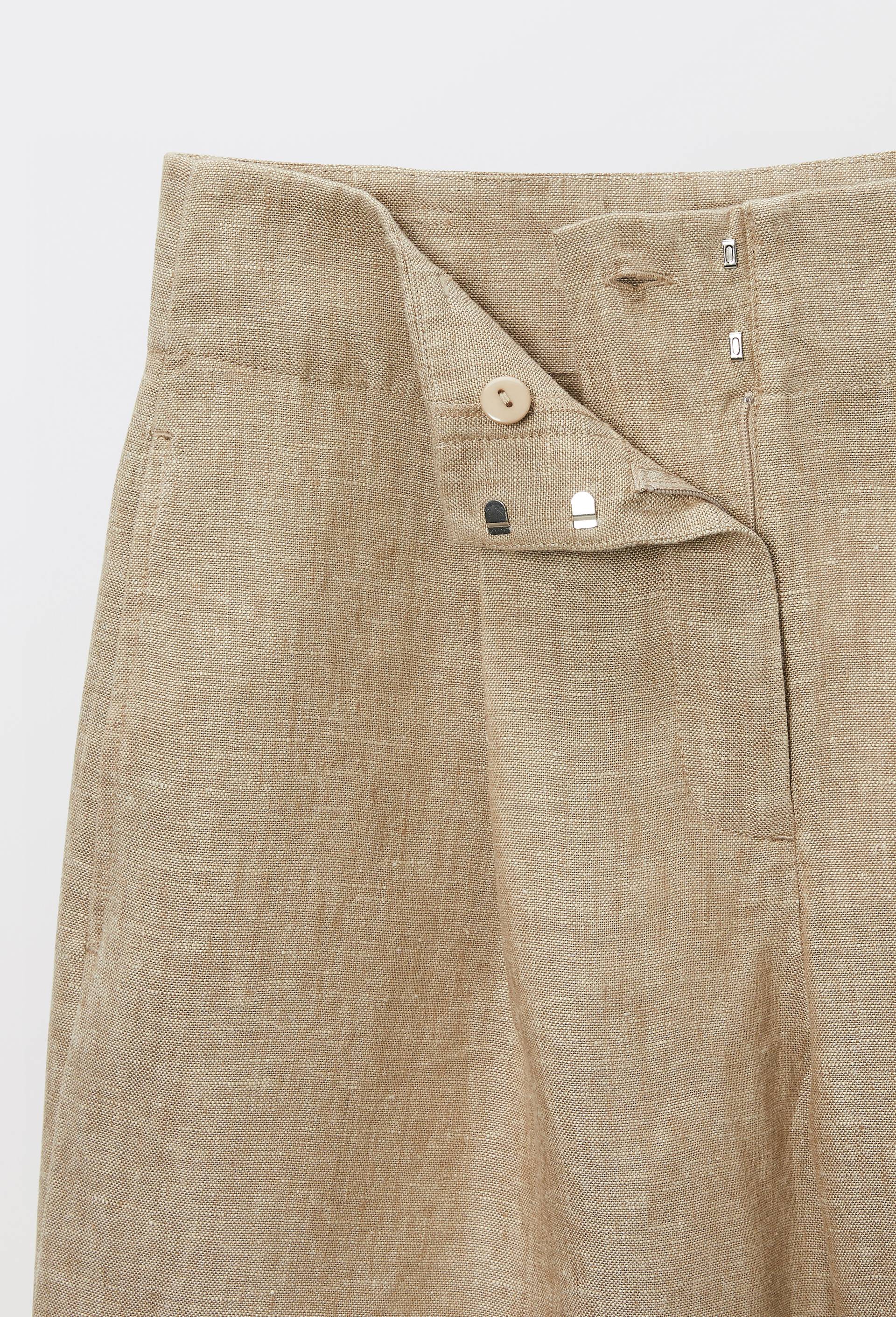 Bermuda en lin, Beige, large image number 4