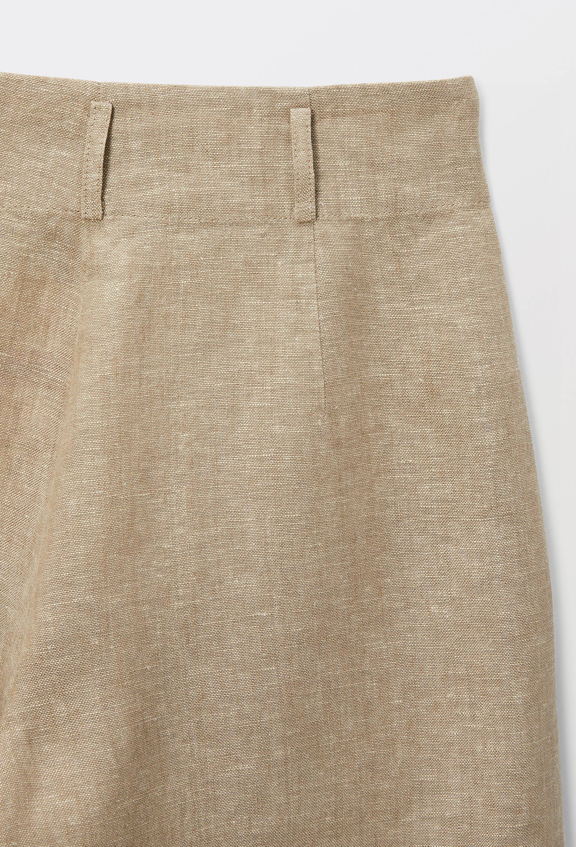 Bermuda en lin, Beige, large image number 5.0