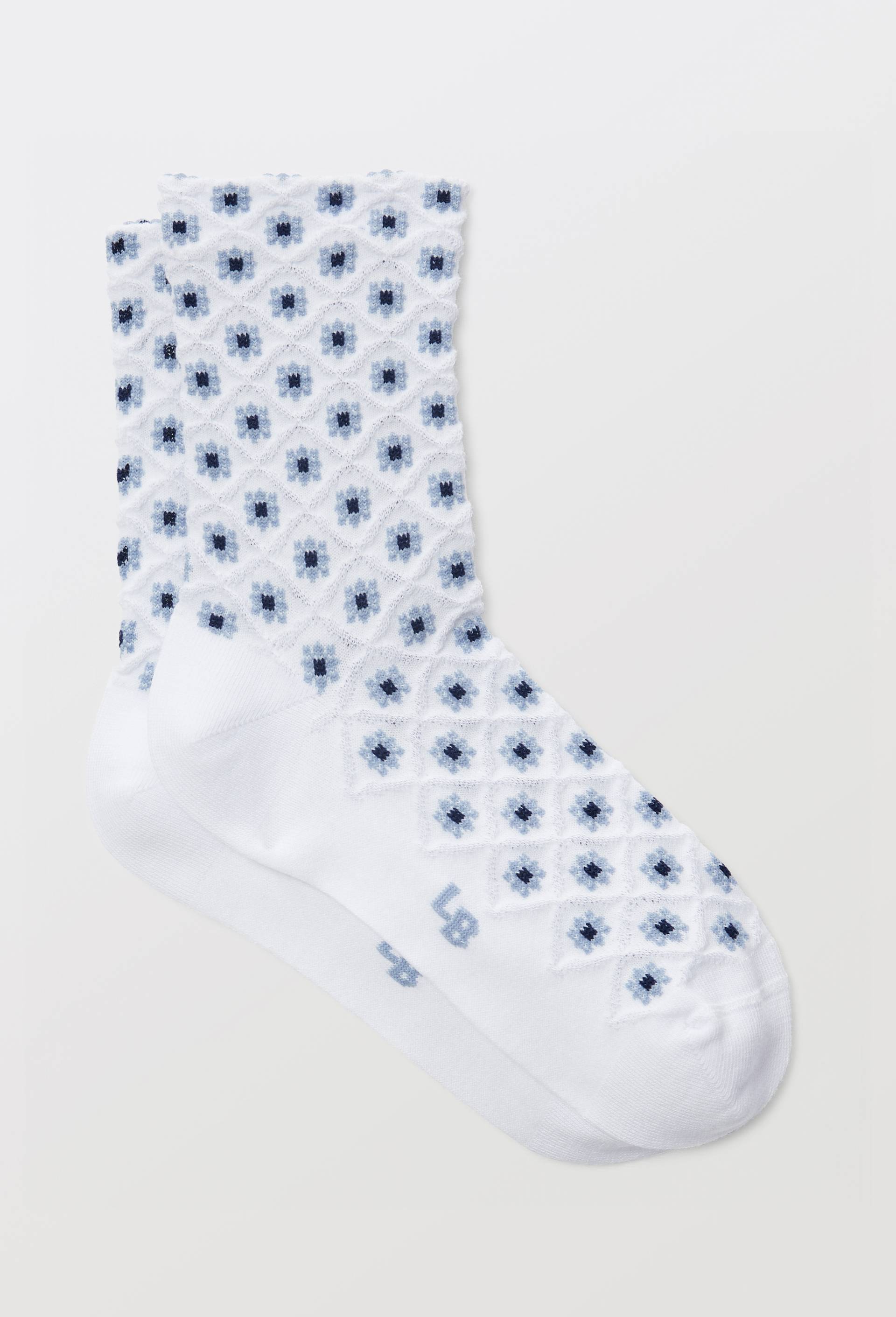Paire de socquettes fantaisie Le Bourget, Bleu clair, large image number 0