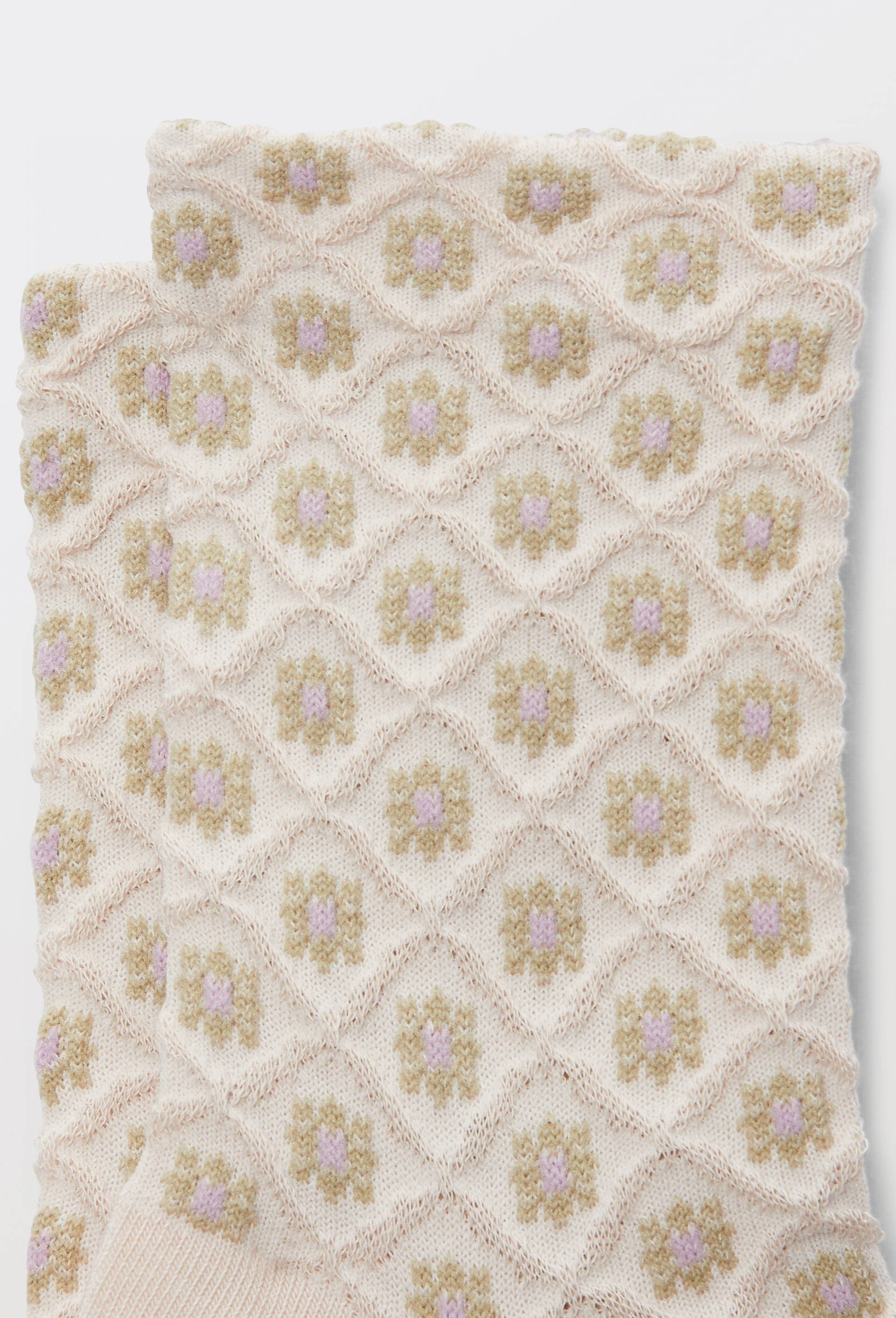Paire de socquettes fantaisie Le Bourget, Beige clair, large image number 1.0