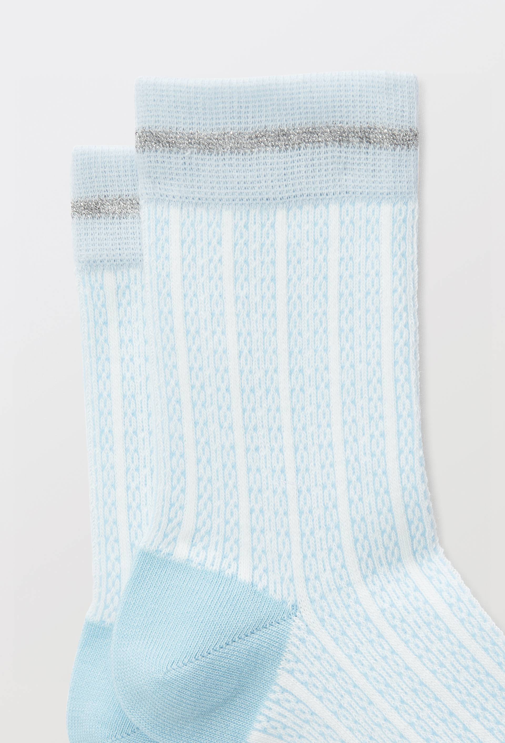 Paire de socquettes fantaisie Le Bourget, Bleu clair, large image number 1