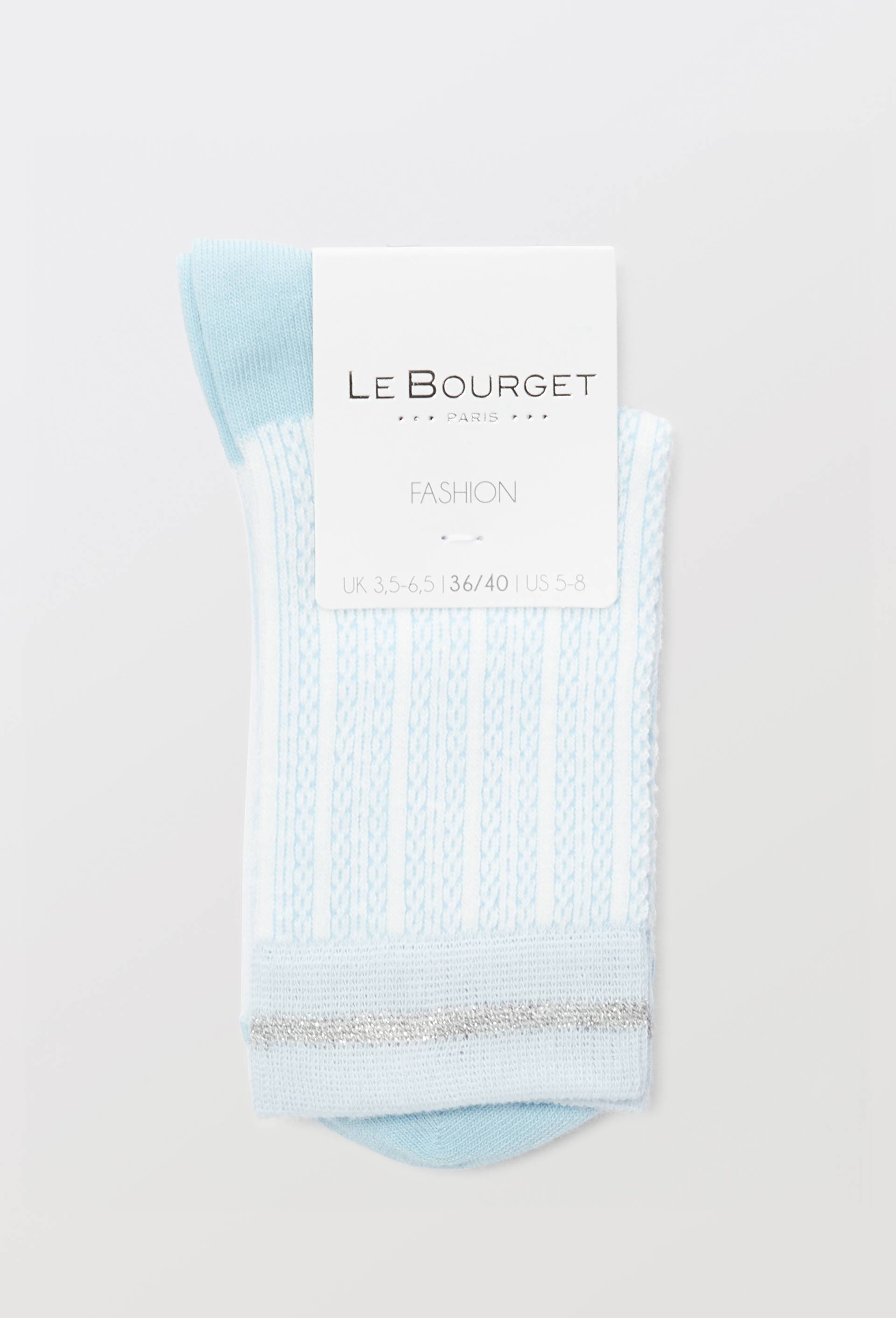 Paire de socquettes fantaisie Le Bourget, Bleu clair, large image number 2
