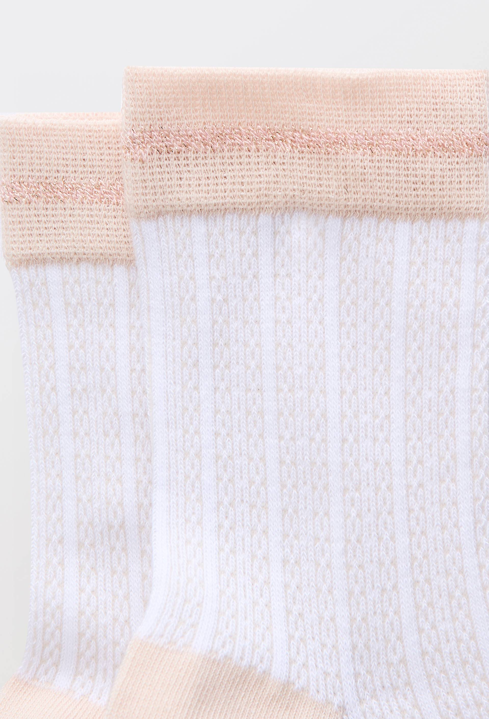 Paire de socquettes fantaisie Le Bourget, Beige clair, large image number 1.0