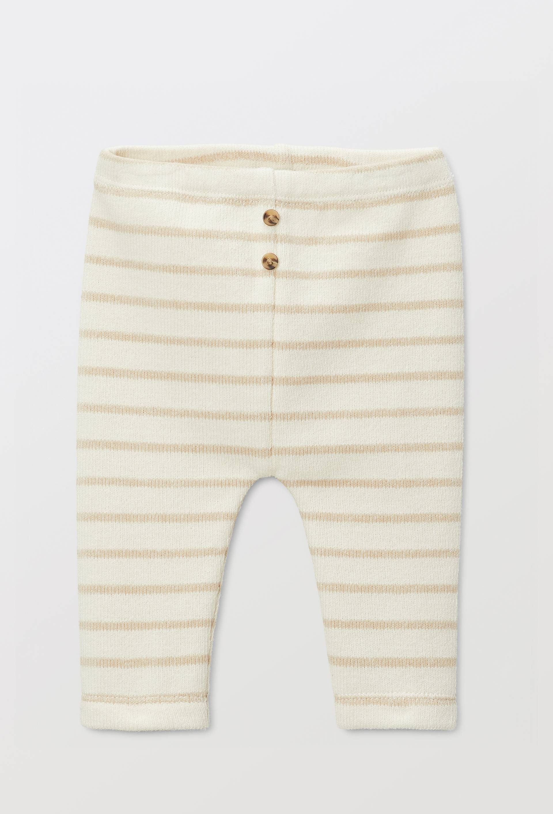 Legging ray&eacute; en maille, Beige clair, large image number 1.0