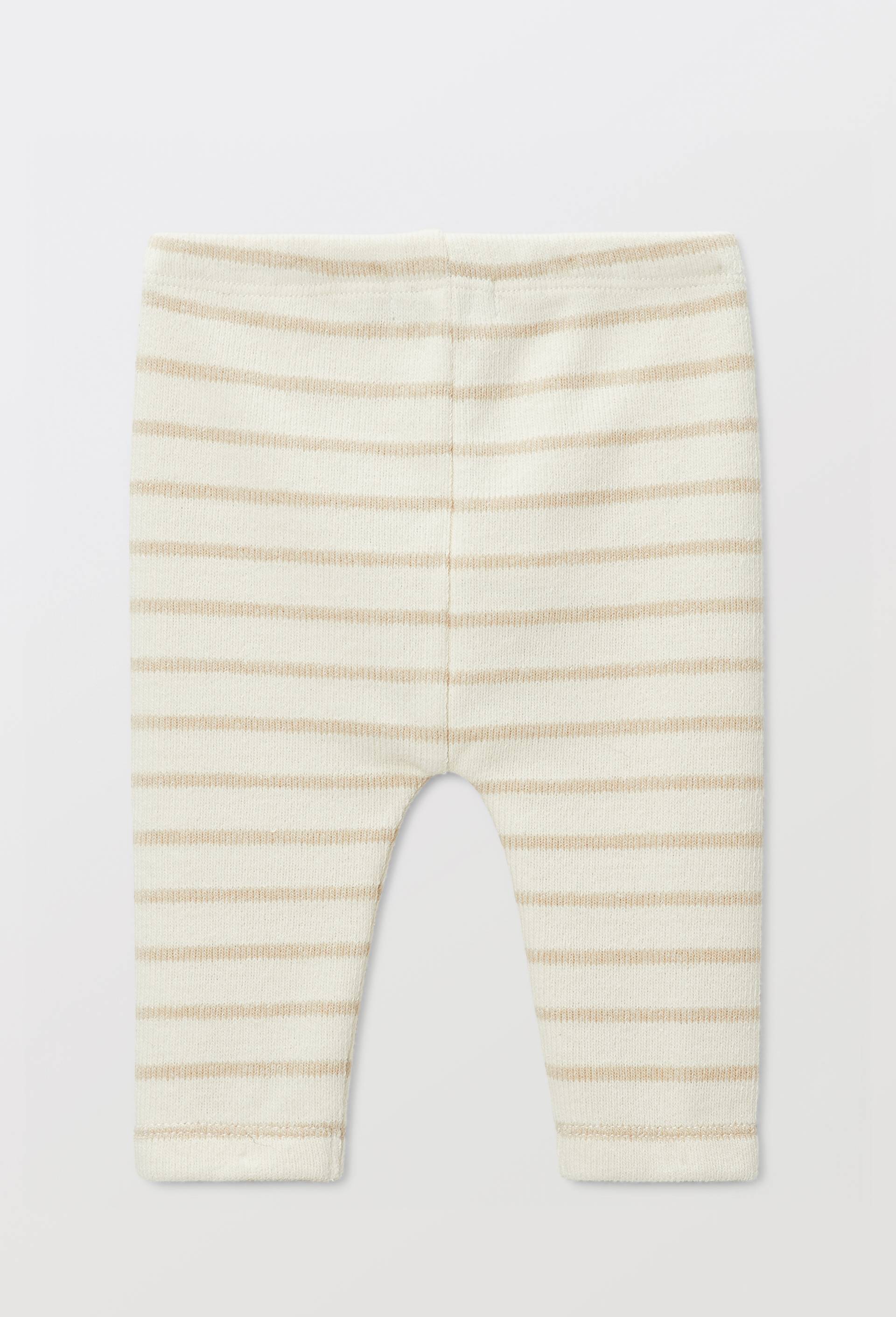 Legging ray&eacute; en maille, Beige clair, large image number 2