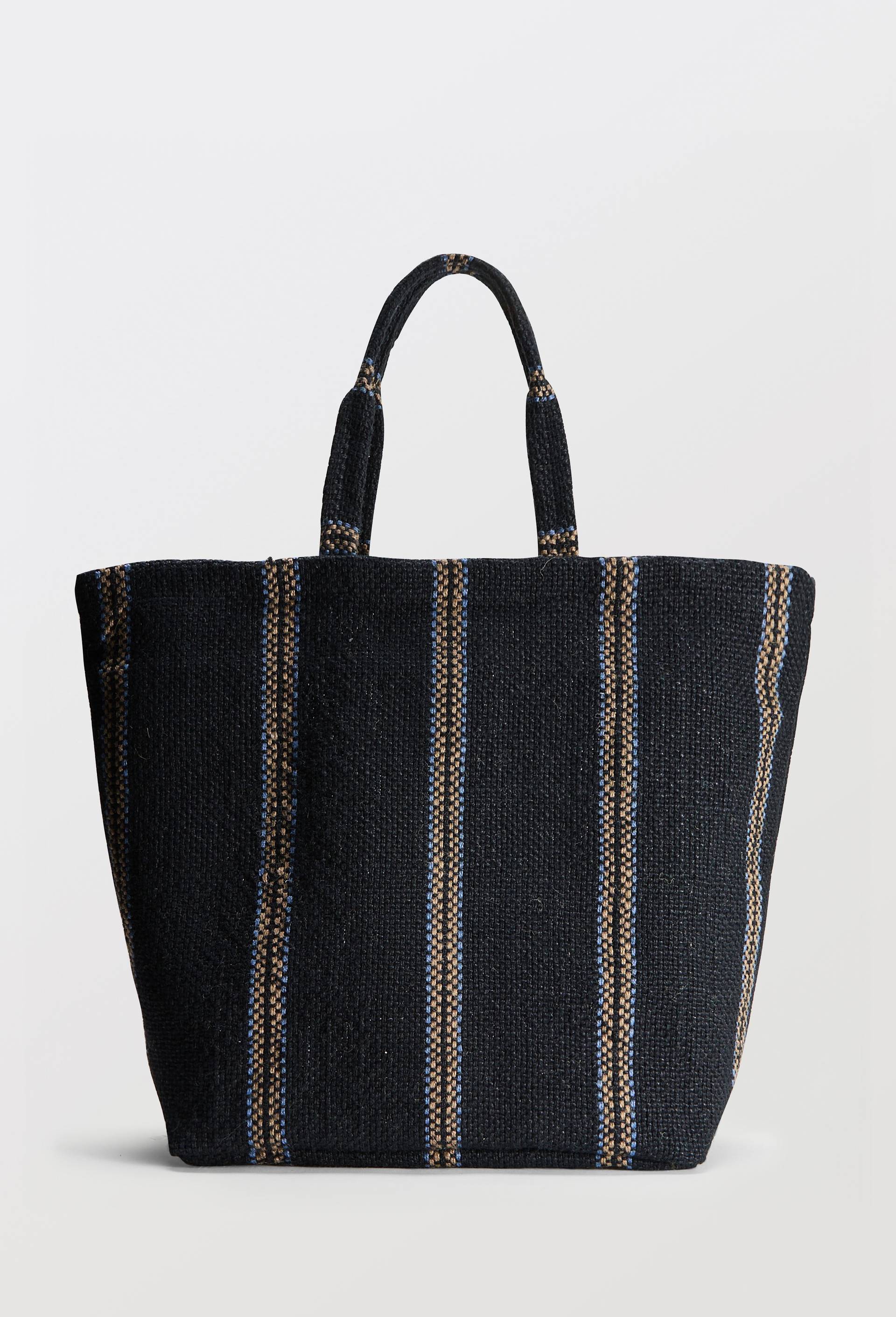 Cabas en jute, Bleu fonc&eacute;, swatch image