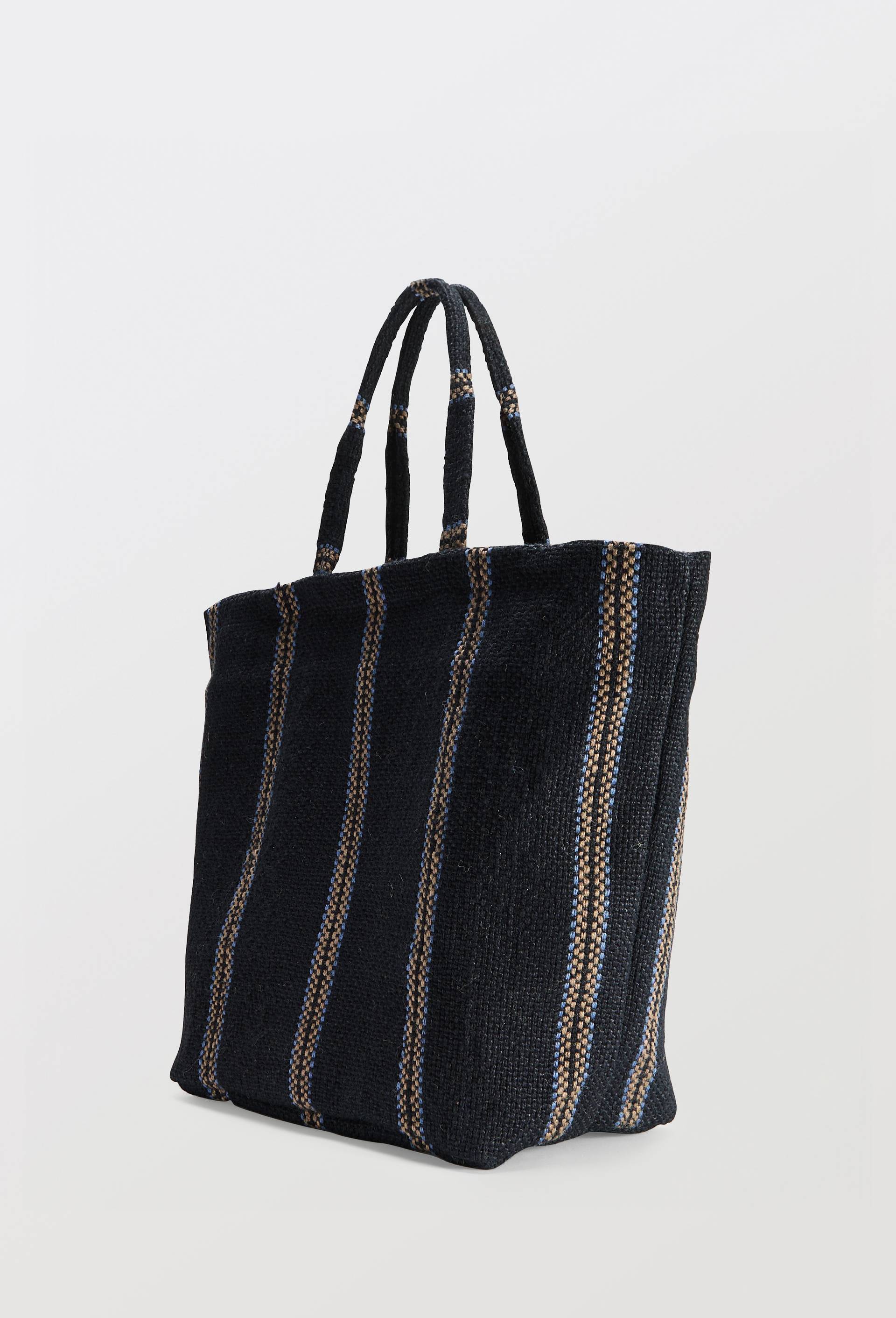 Cabas en jute, Bleu fonc&eacute;, large image number 1