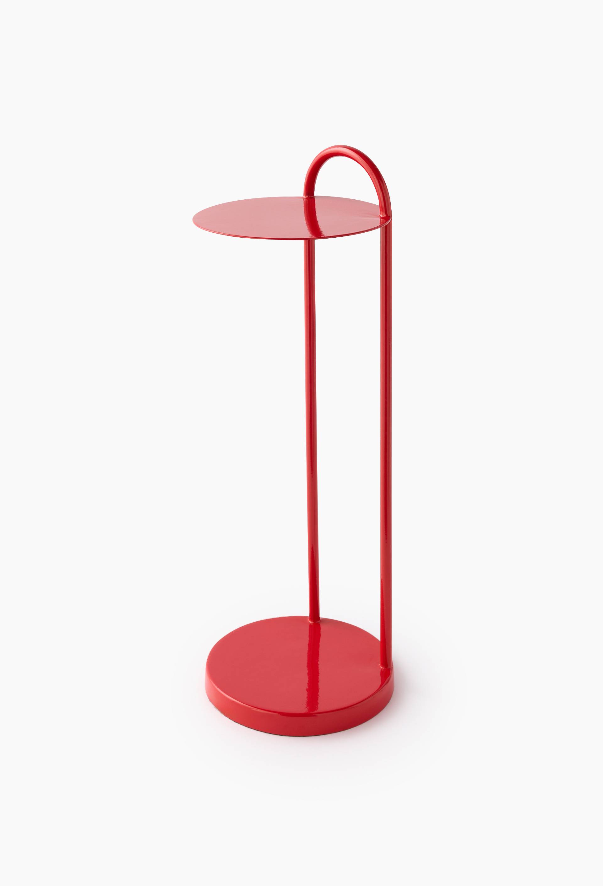 Bout de canap&eacute;, 20xH59cm, en fer, Rouge, large image number 0.0