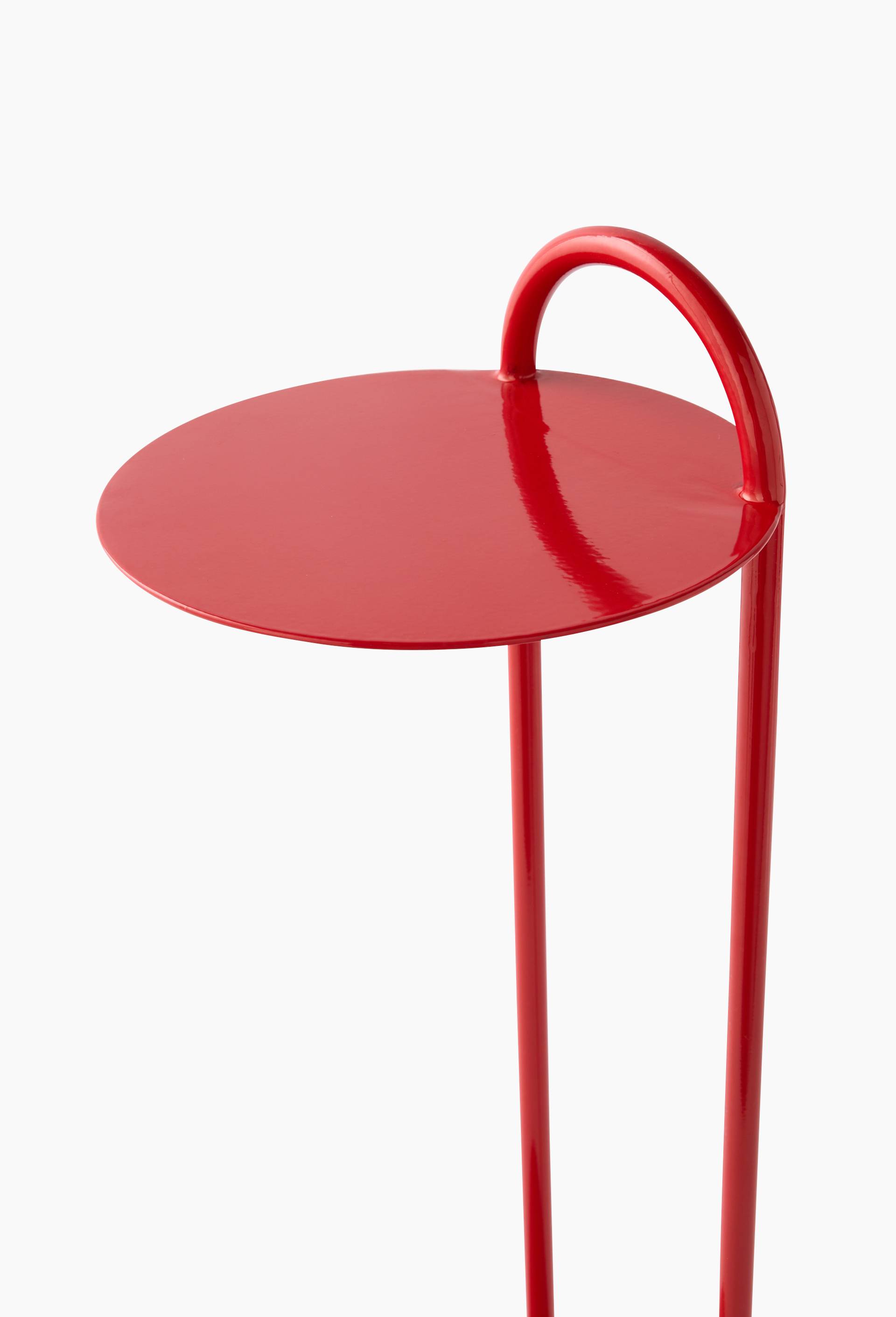 Bout de canap&eacute;, 20xH59cm, en fer, Rouge, large image number 1.0