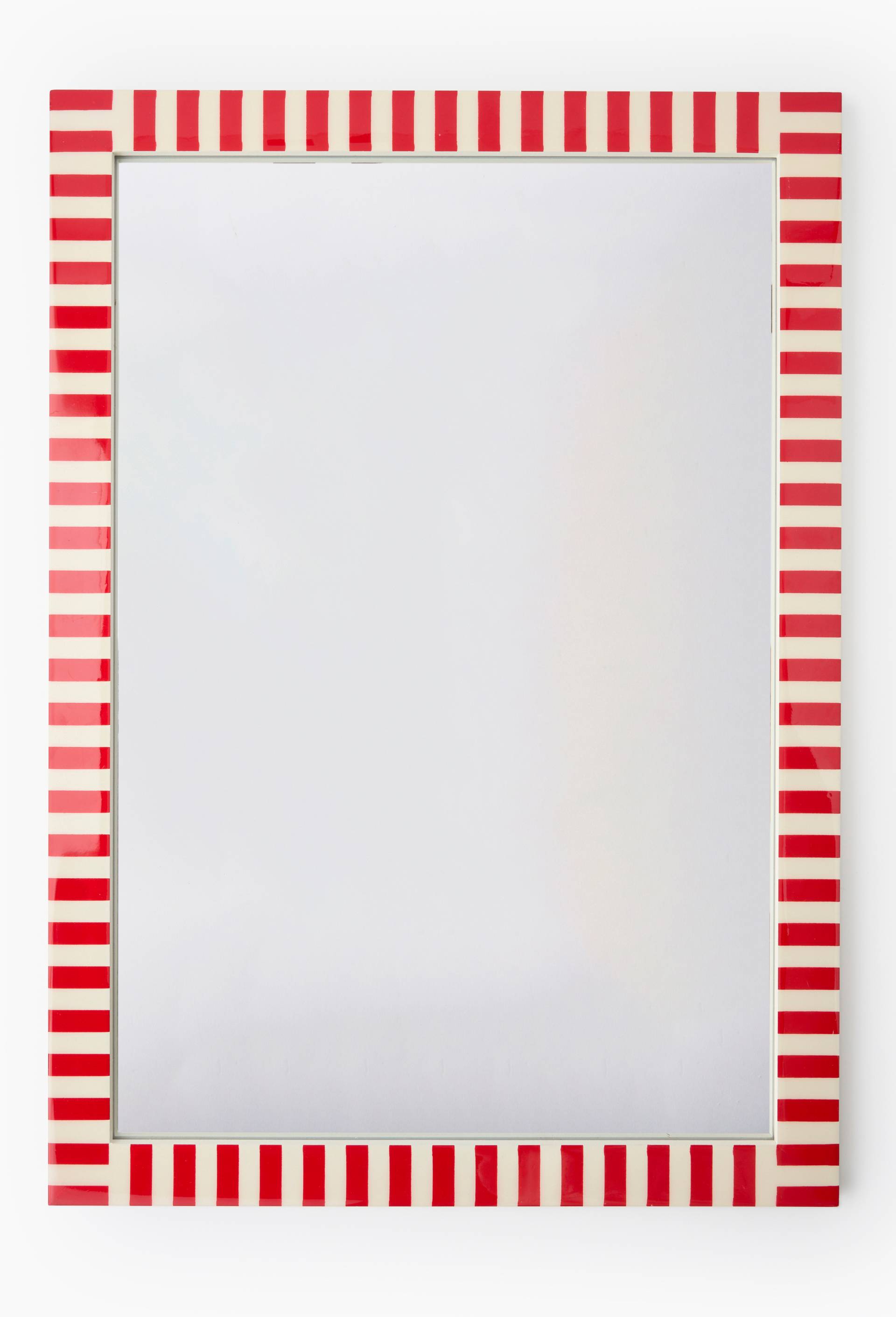 Miroir rectangulaire, 50x1,2x70cm, en MDF et verre, Rouge, large image number 1