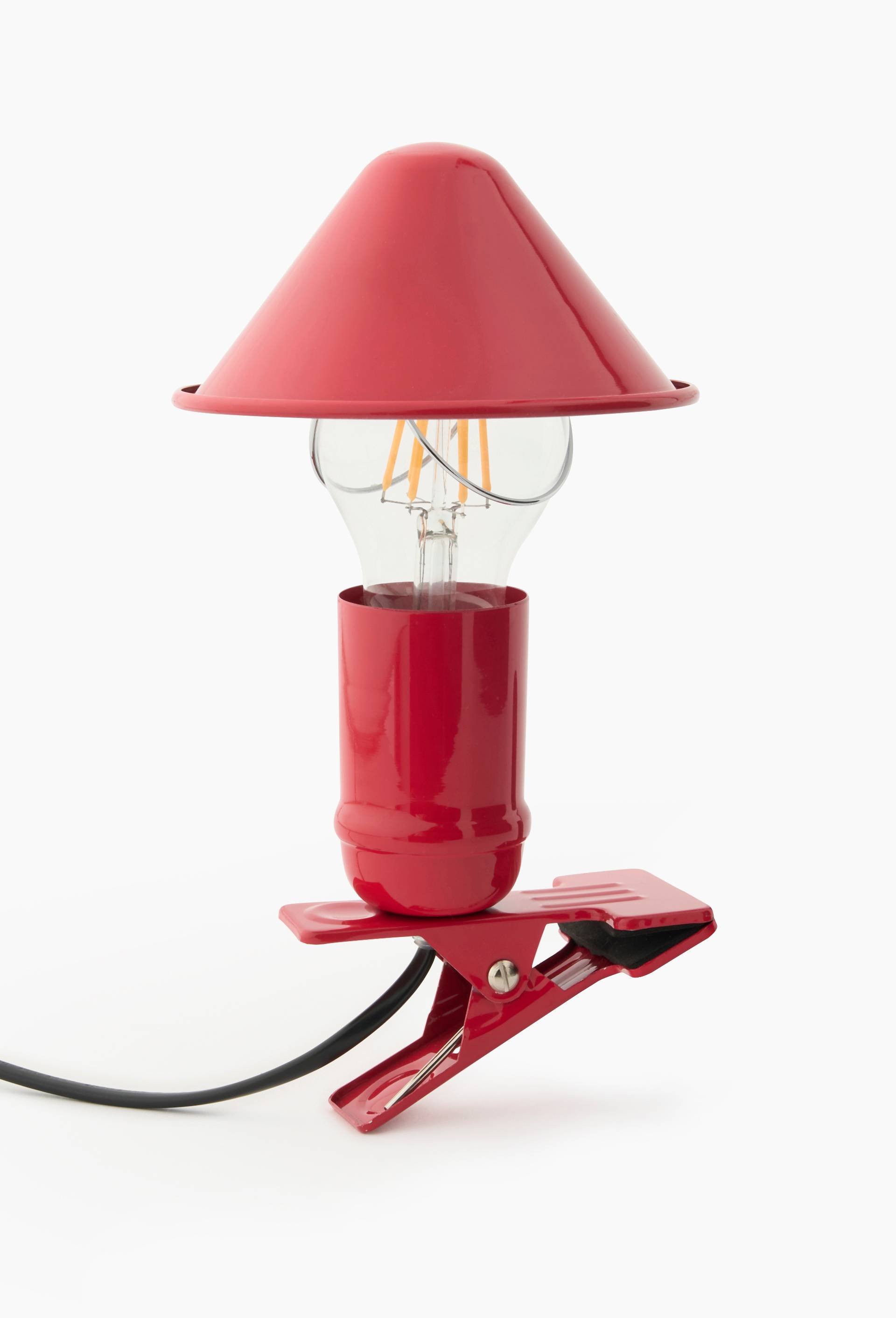 Lampe pince, 12x12x20cm, en SPCC, Rouge, large image number 1