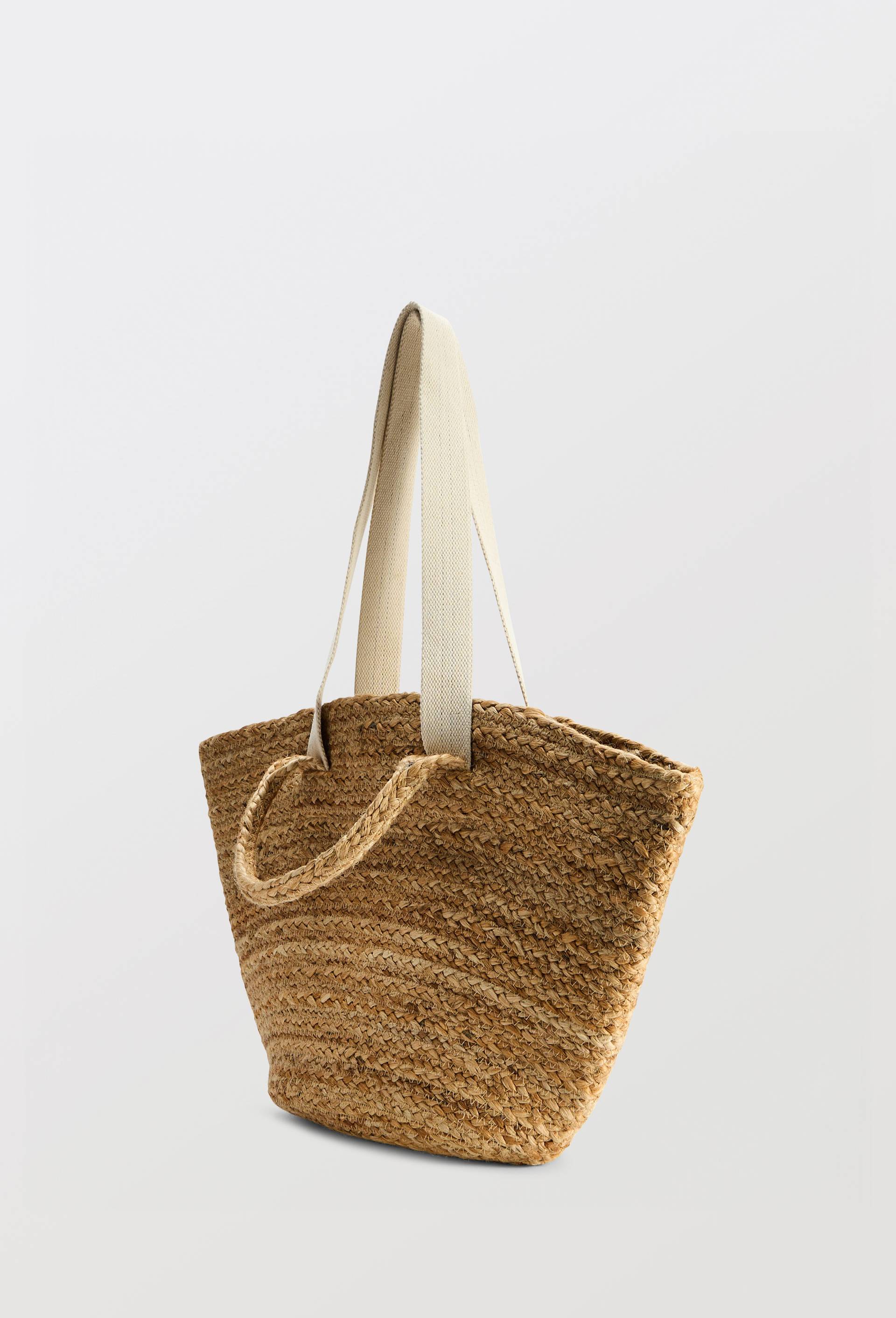 Panier en jute avec anses, Beige clair, large image number 1.0