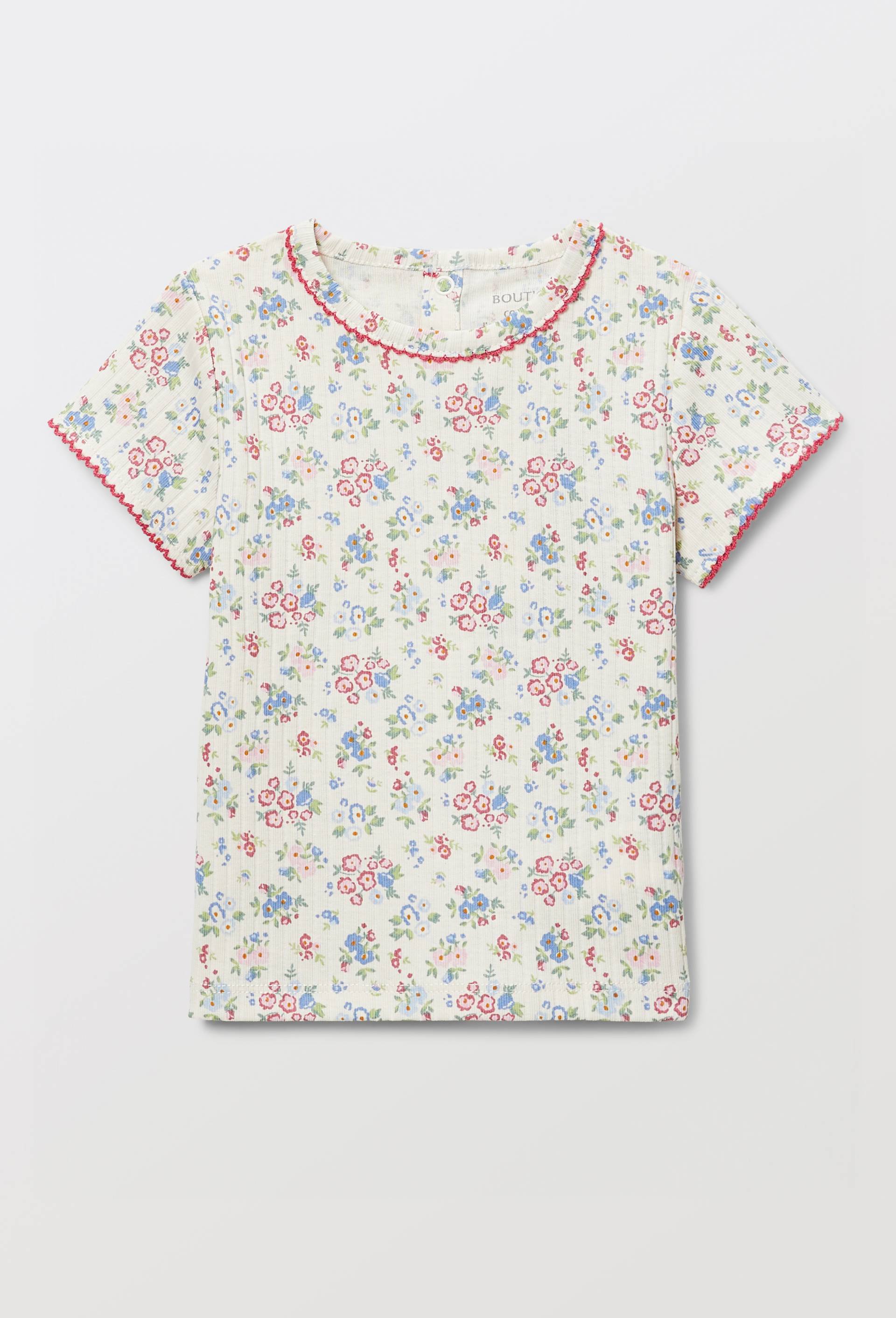 T-shirt manches courtes imprim&eacute; en coton BIO GOTS, Beige clair, large image number 0