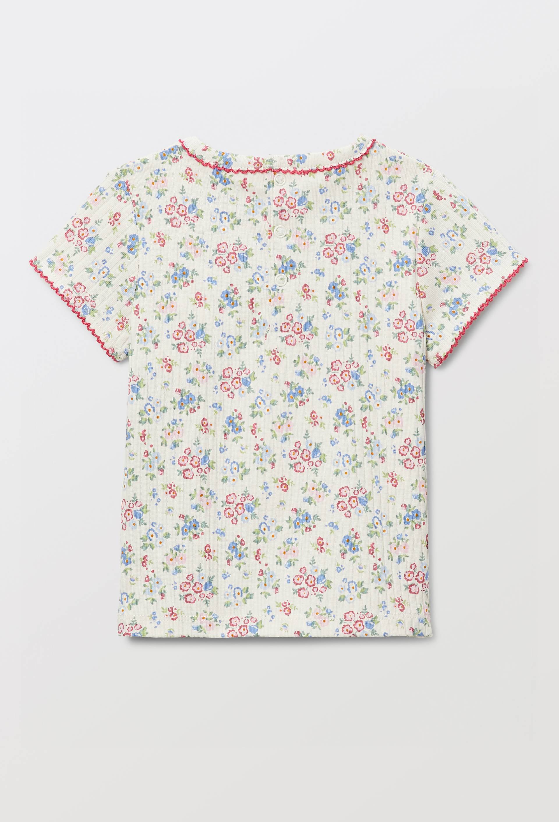 T-shirt manches courtes imprim&eacute; en coton BIO GOTS, Beige clair, large image number 1.0
