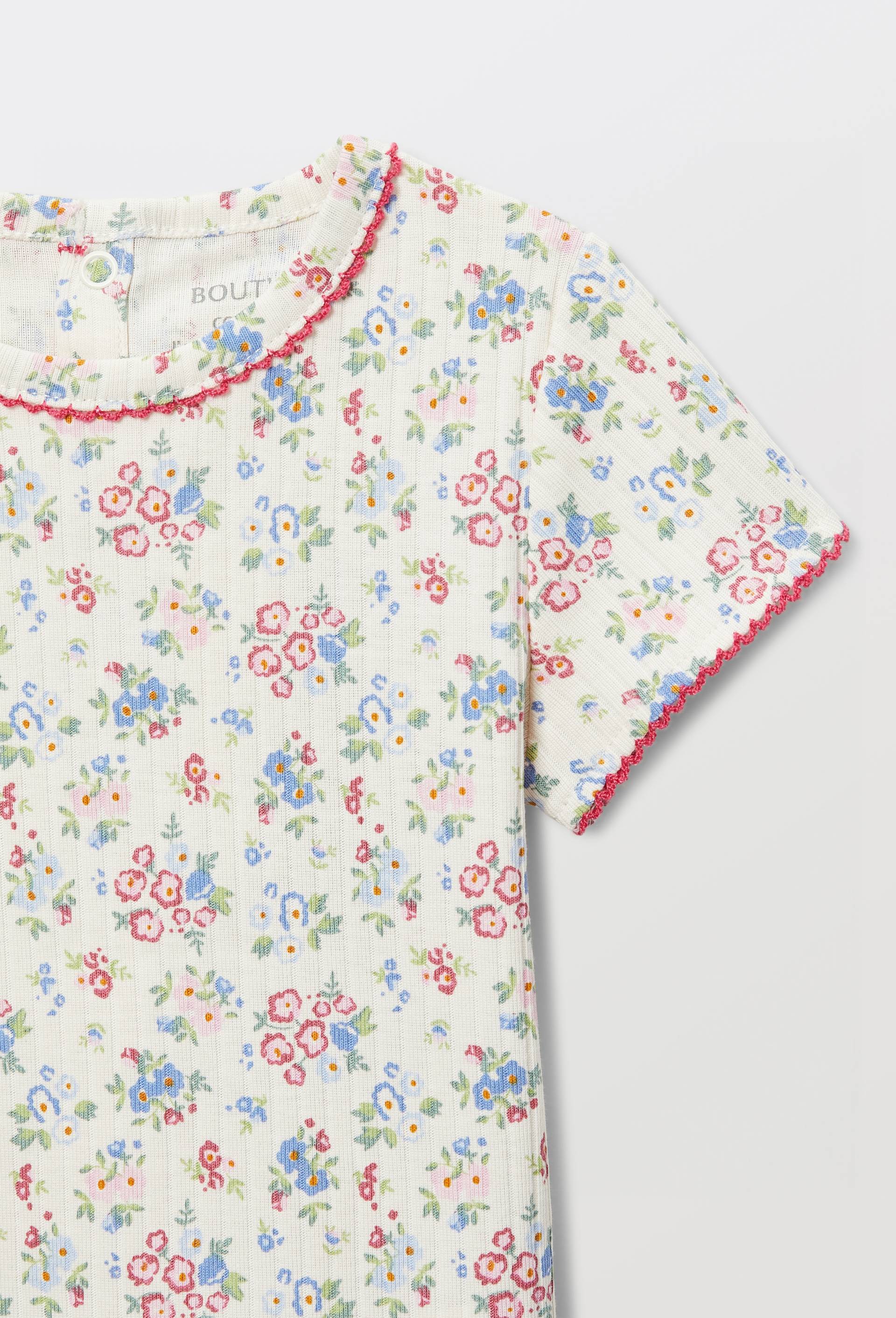 T-shirt manches courtes imprim&eacute; en coton BIO GOTS, Beige clair, large image number 2.0