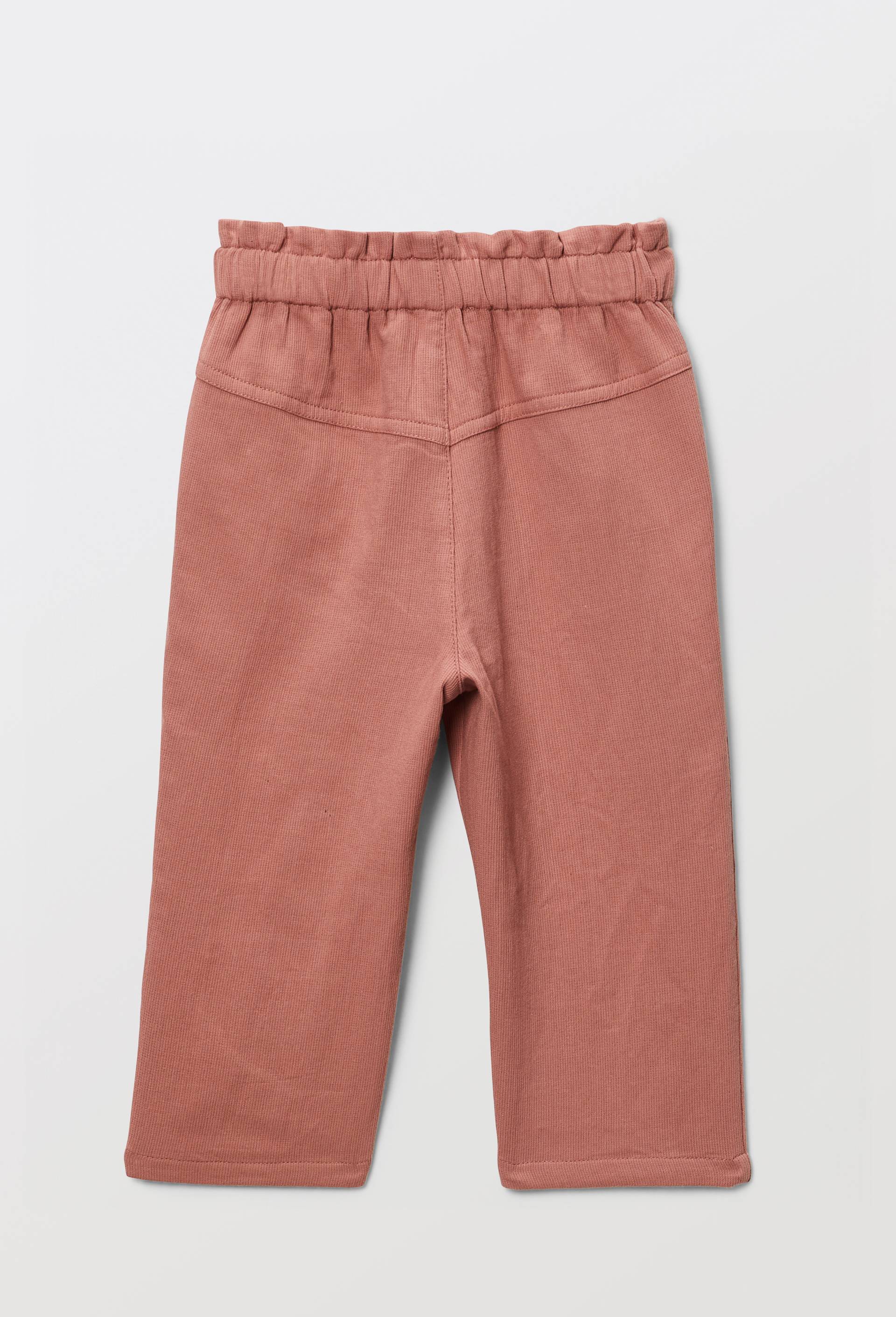 Pantalon taille &eacute;lastique uni en gaze de coton BIO GOTS, Rose fonc&eacute;, large image number 1.0