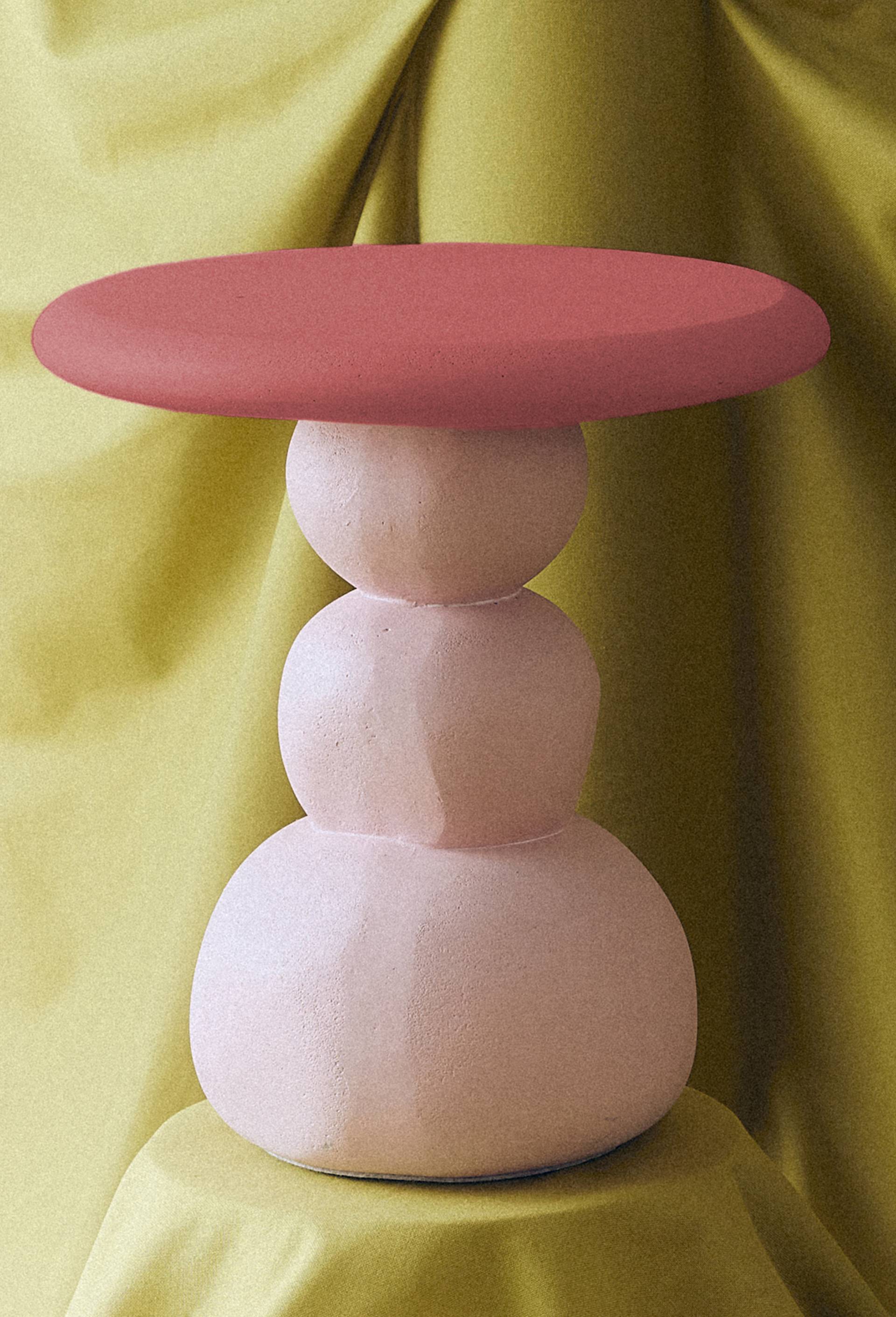 Table d'appoint, 40x42.5cm - BEN ARPEA x MONOPRIX, Rose clair, large image number 0