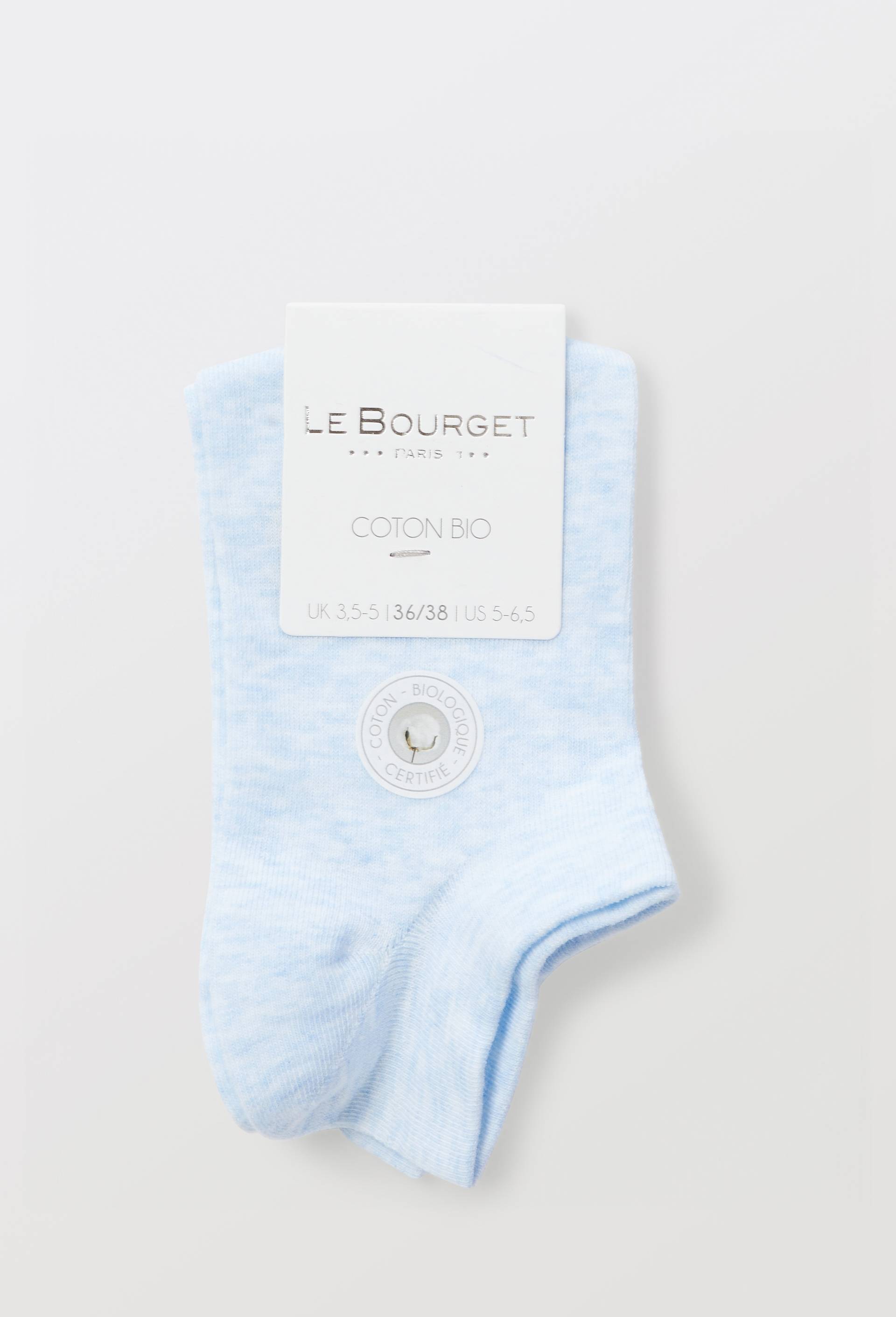 Paire de socquettes en coton BIO Le Bourget, Bleu clair, large image number 2
