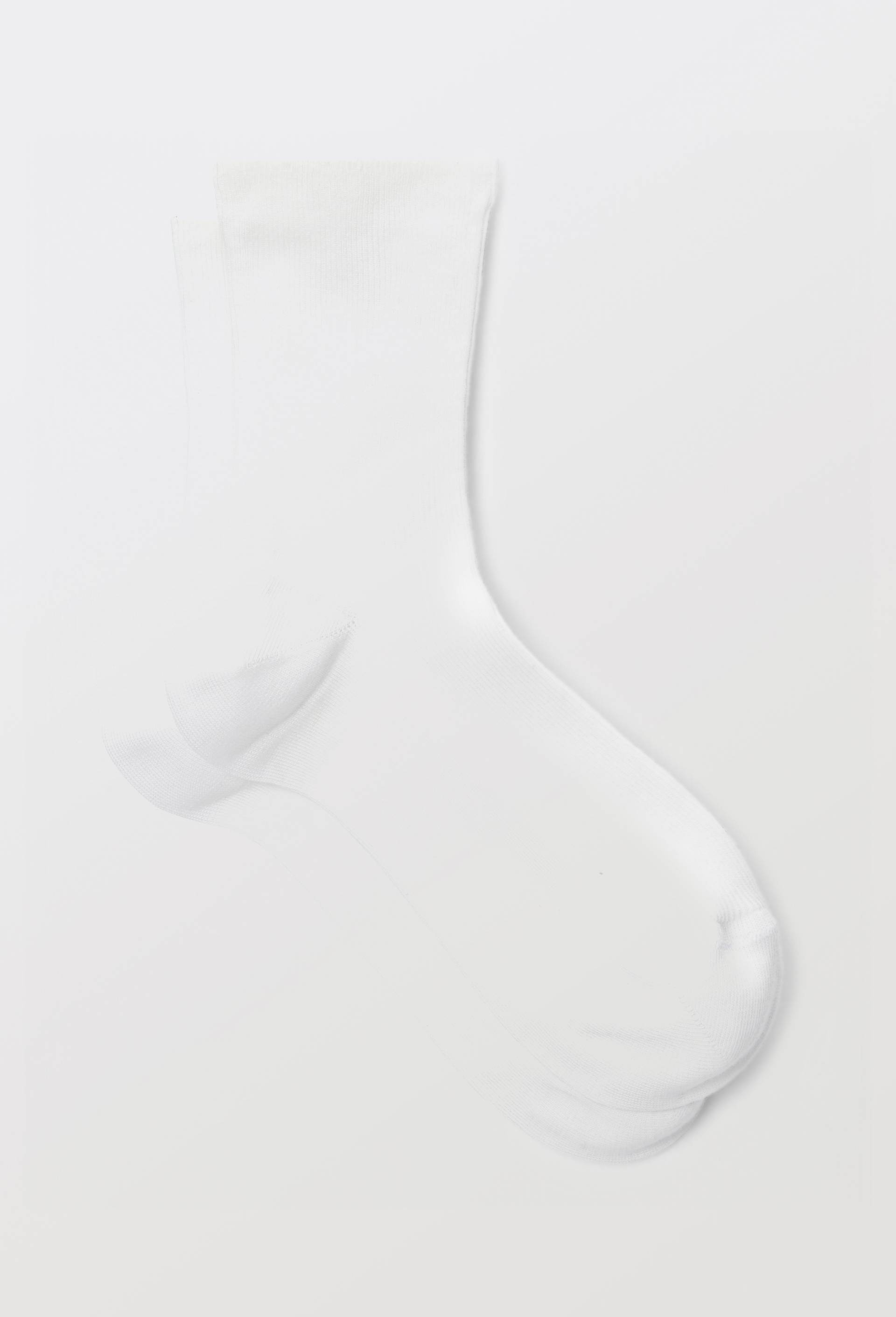 Paire de chaussettes &agrave; fines cotes en coton BIO Le Bourget, Blanc, large image number 0